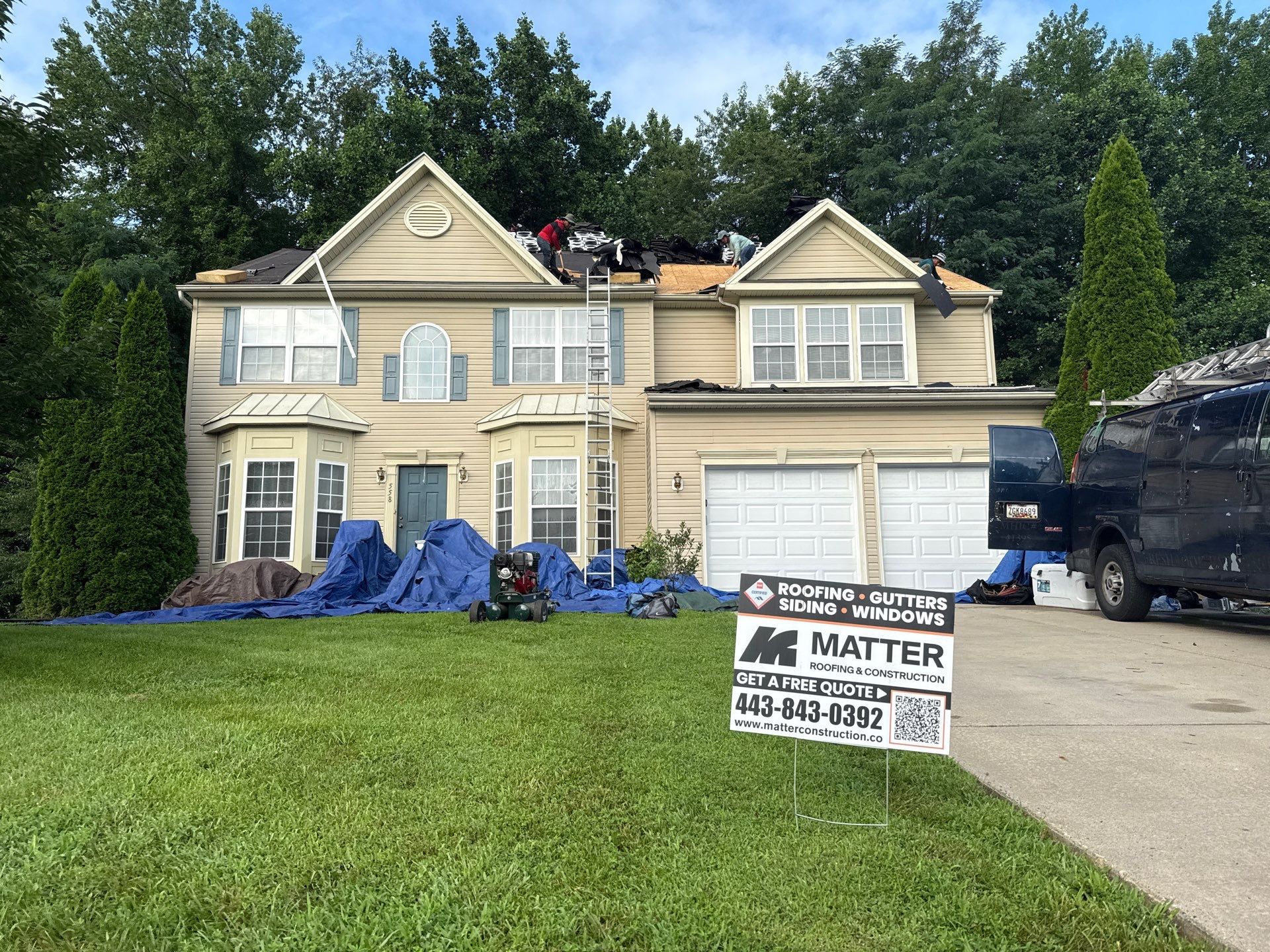 Residential Roofing Installation using GAF Timberline HDZ by Matter Roofing & Construction