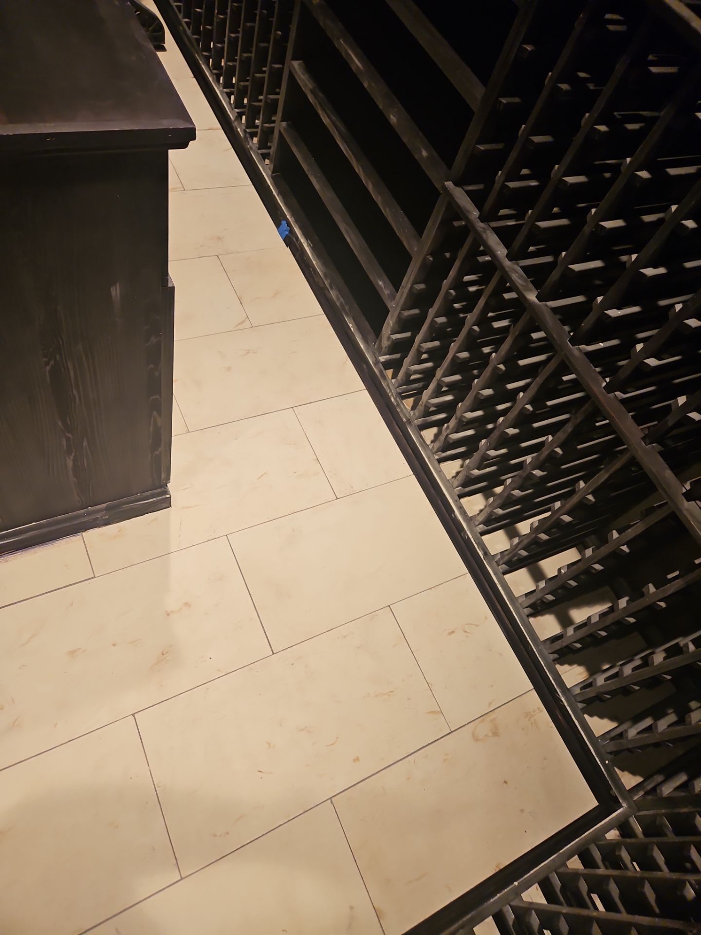 Replaced Stained Wine Cellar Tiles  by Footprints Floors of Nashville