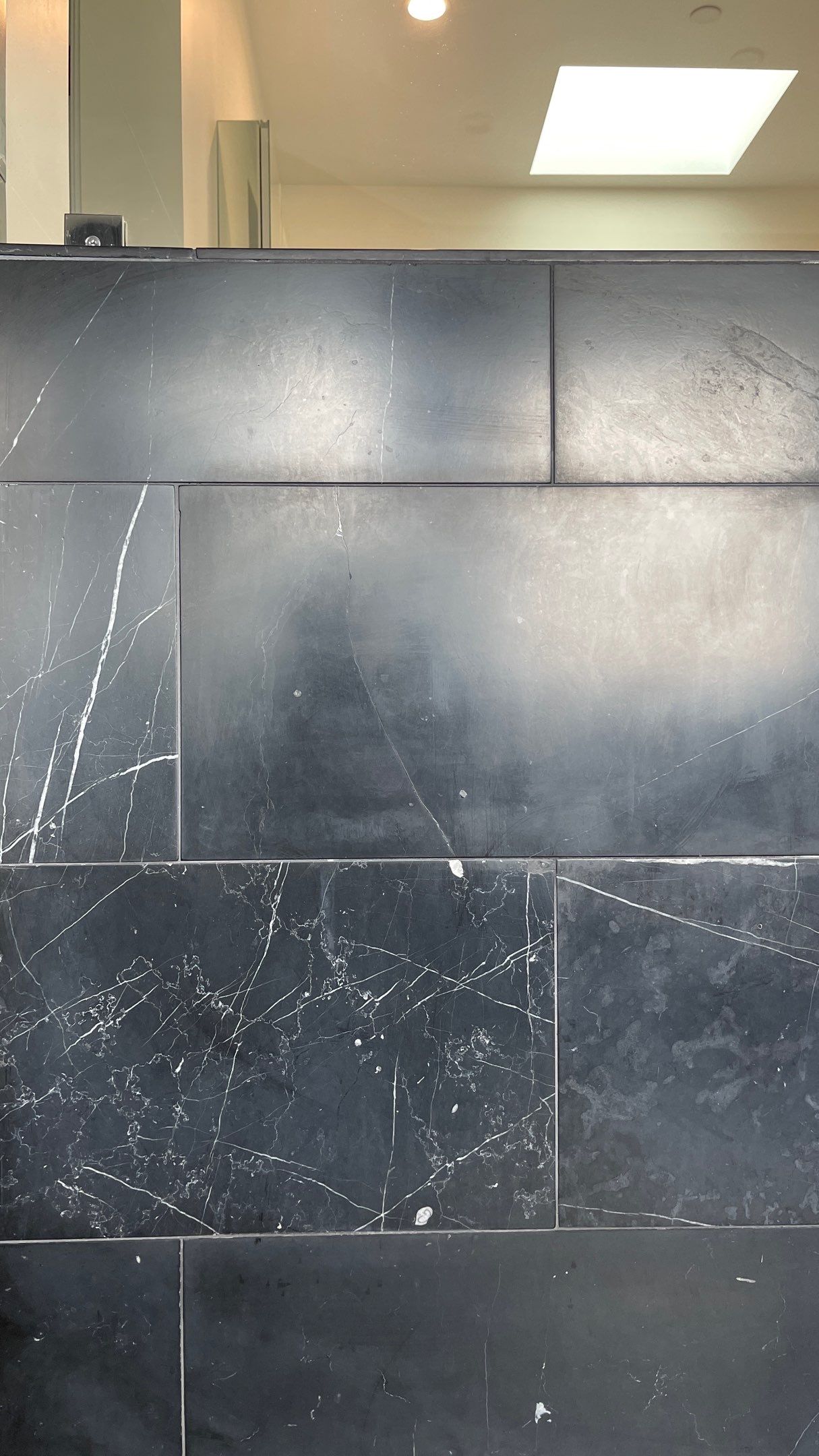Marble shower restoration by The Beautiful Stone Company