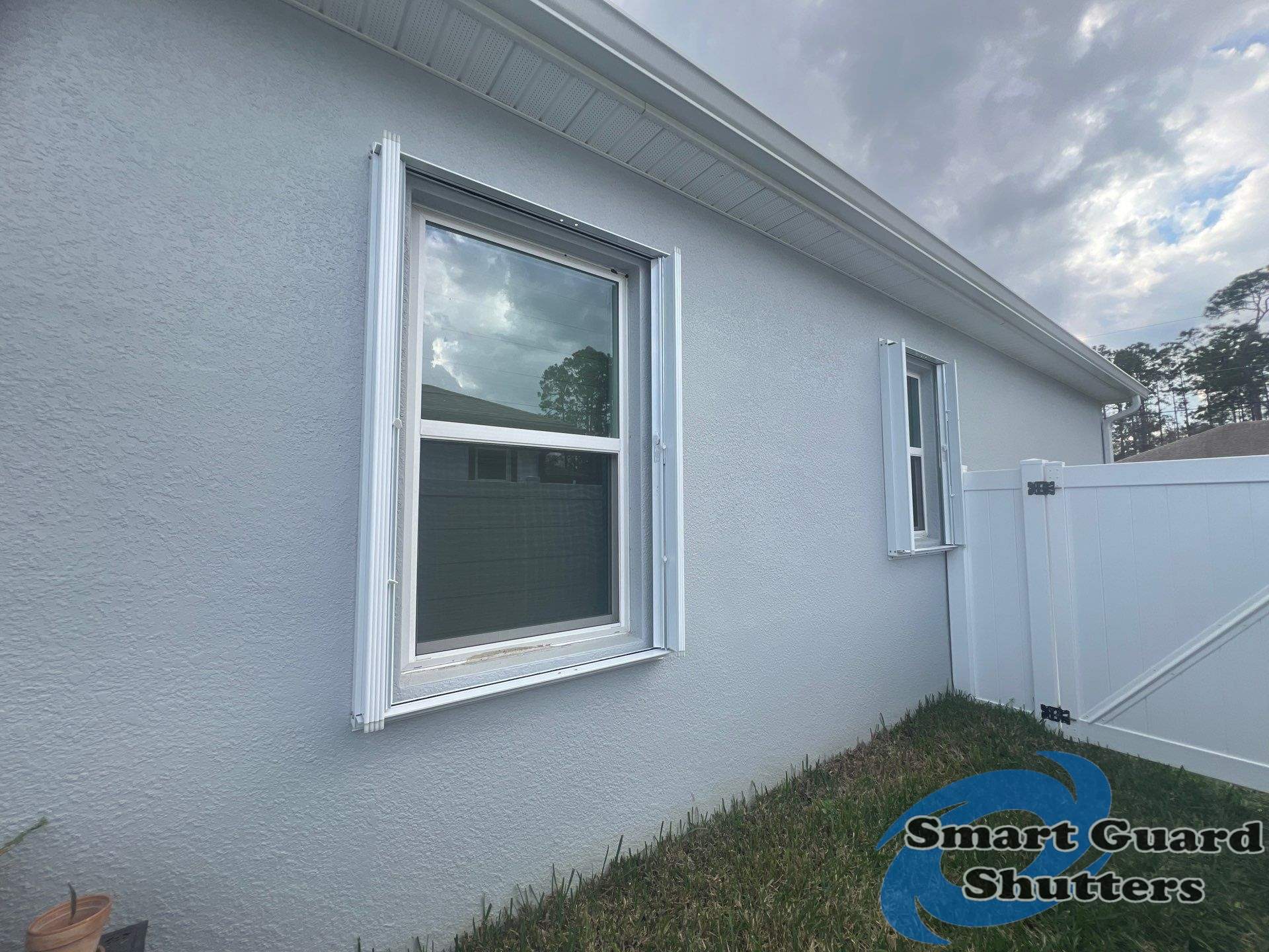 Hurricane Protection in White by Smart Guard Shutters