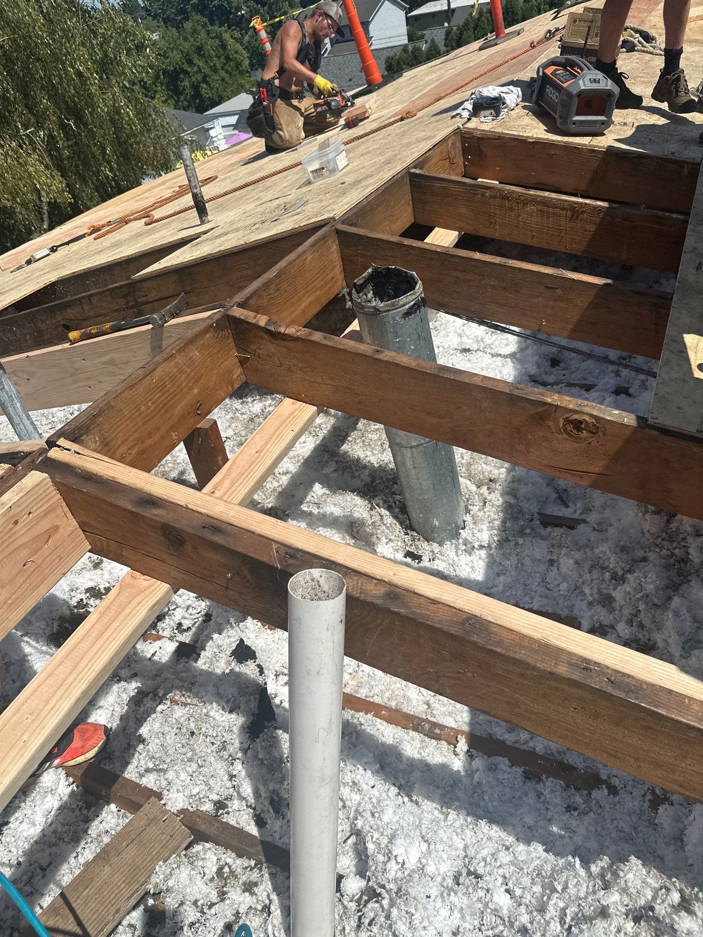 Commercial Flat Roof Installation using GAF 60Mil TPO  by Orezona Building & Roofing Company, Inc.