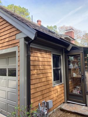 Gutter Installation using 6" Half Round Aluminum Gutter
