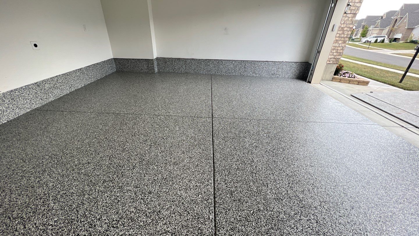 Garage Floor using Domino by Your1DayFloor.com