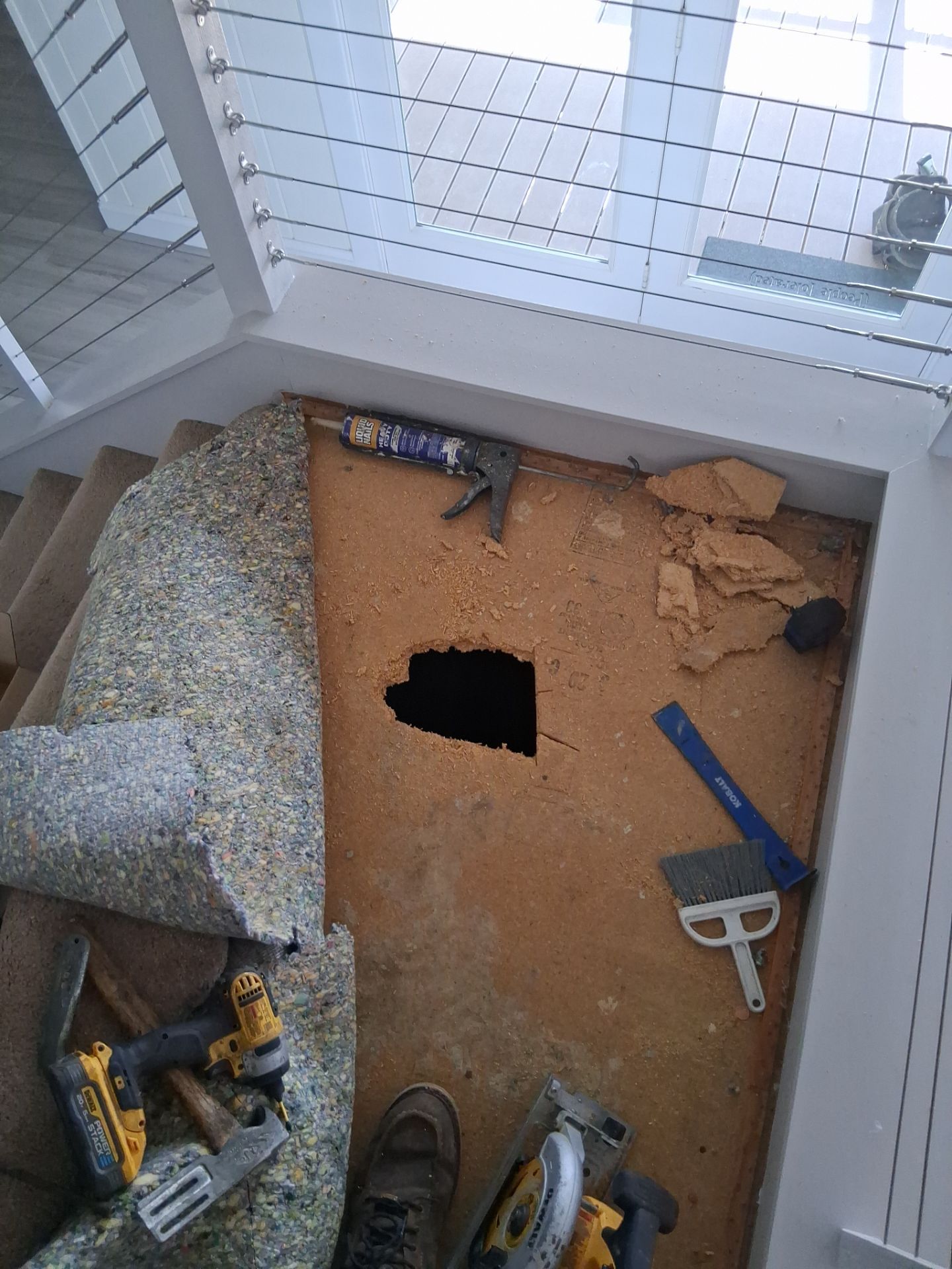Oak Island Interior Stair Landing Framing Repair by RGR Construction and Roofing, LLC