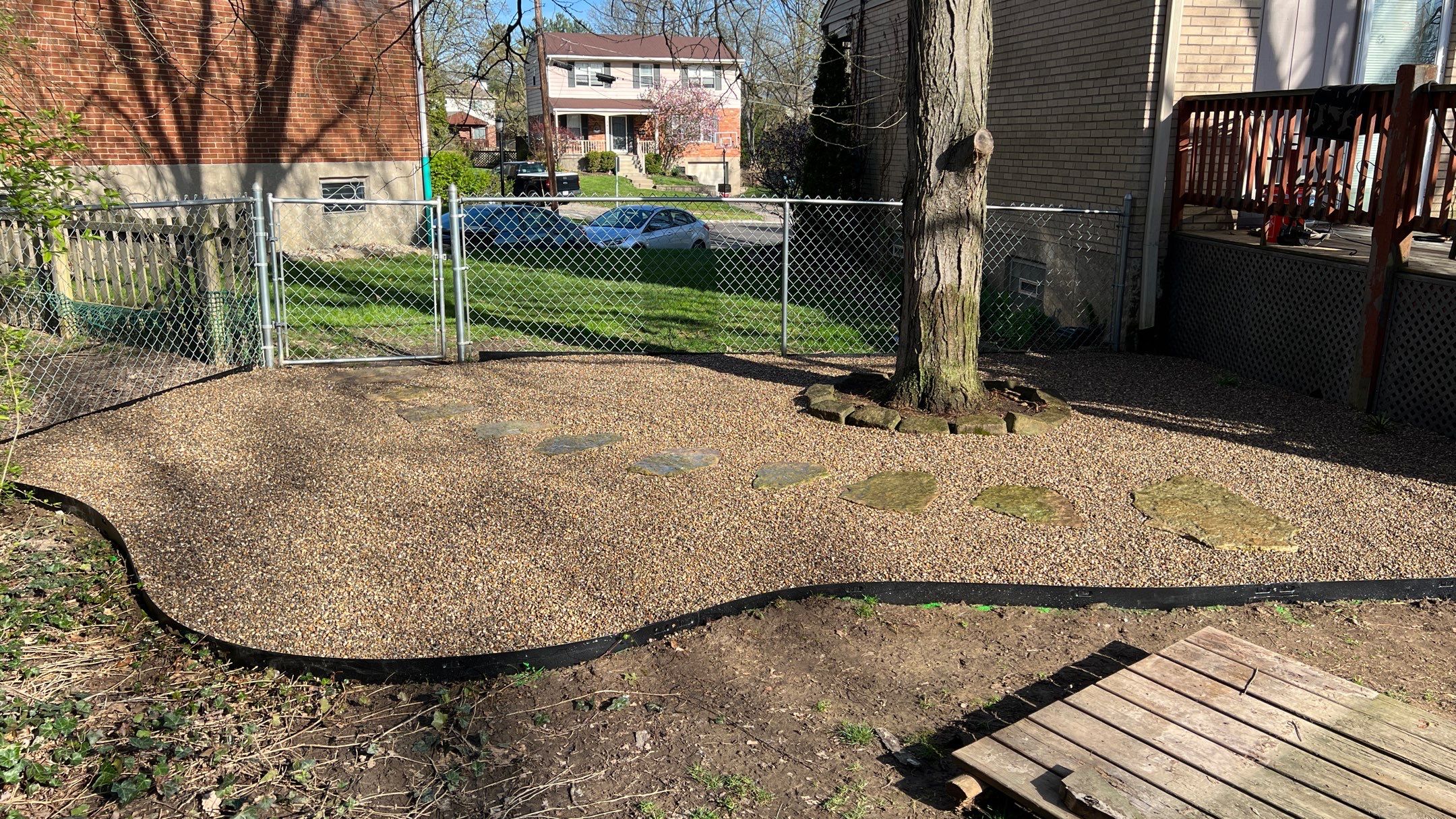 Pet Area & Stepper Path Installation  by Reisenberg’s Lawn & Landscape, LLC