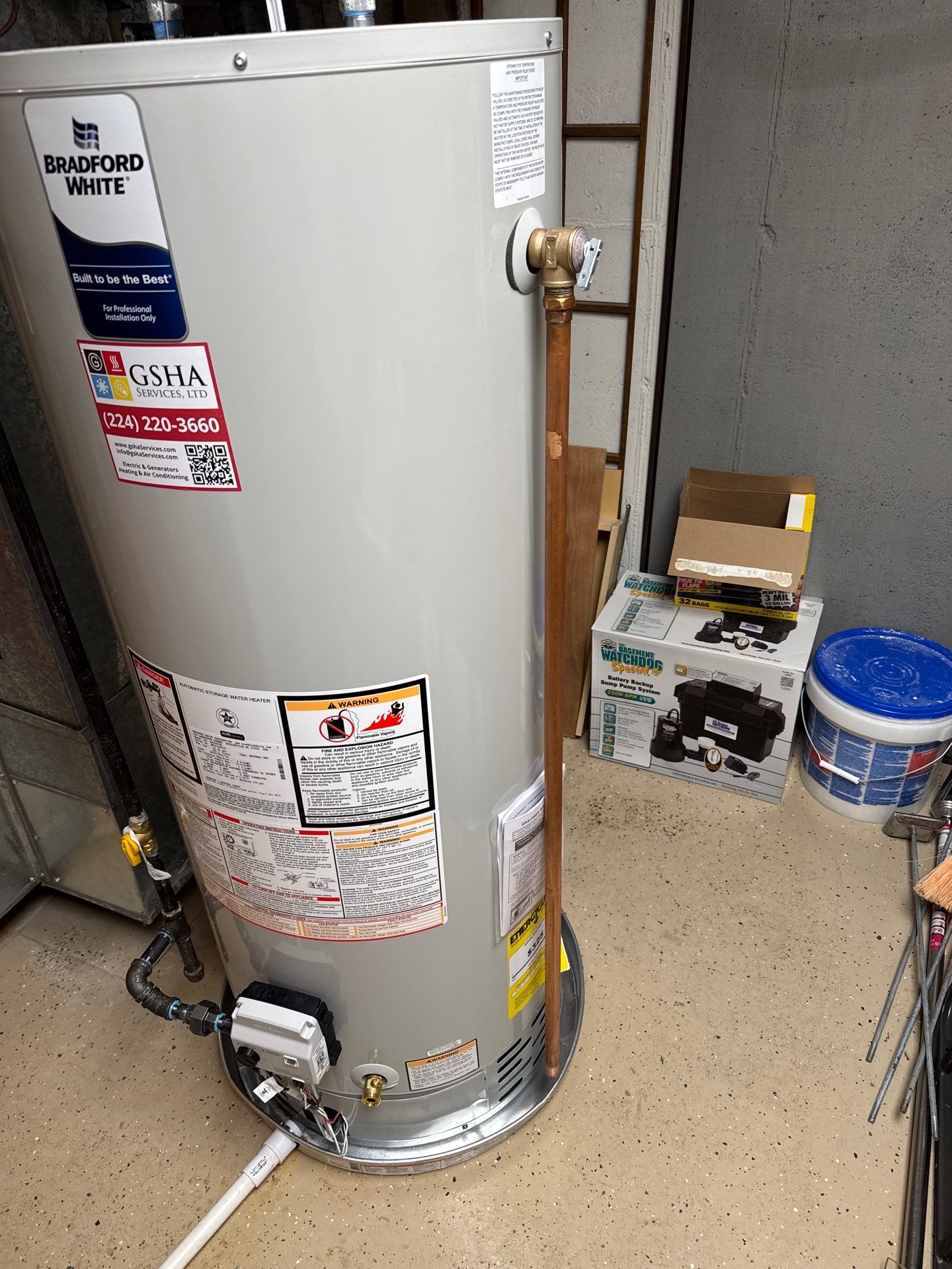 Bradford White Water Heater Installation by GSHA Services LTD
