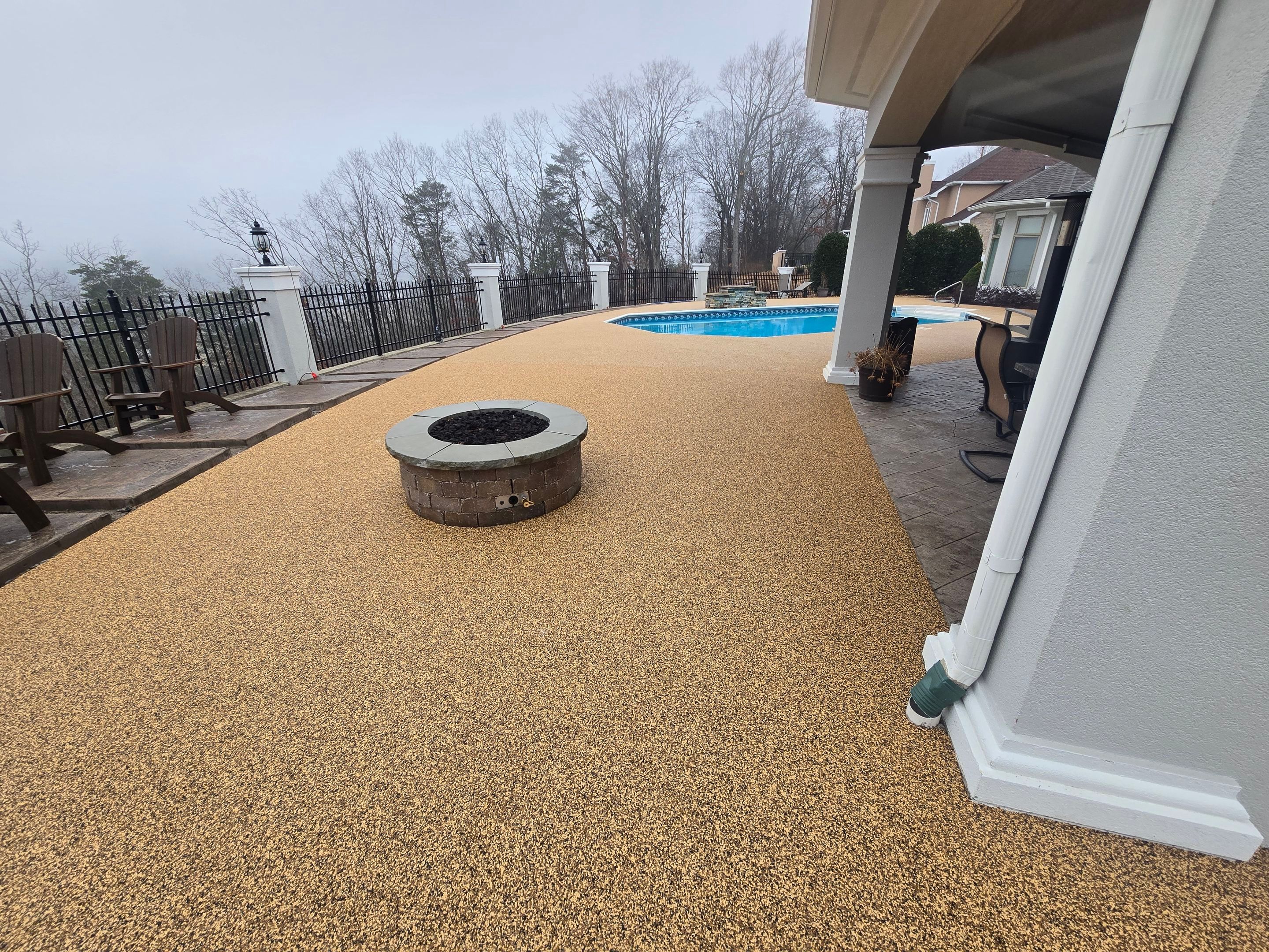 Pool Deck Using Brownstone by Elite Floor Solutions