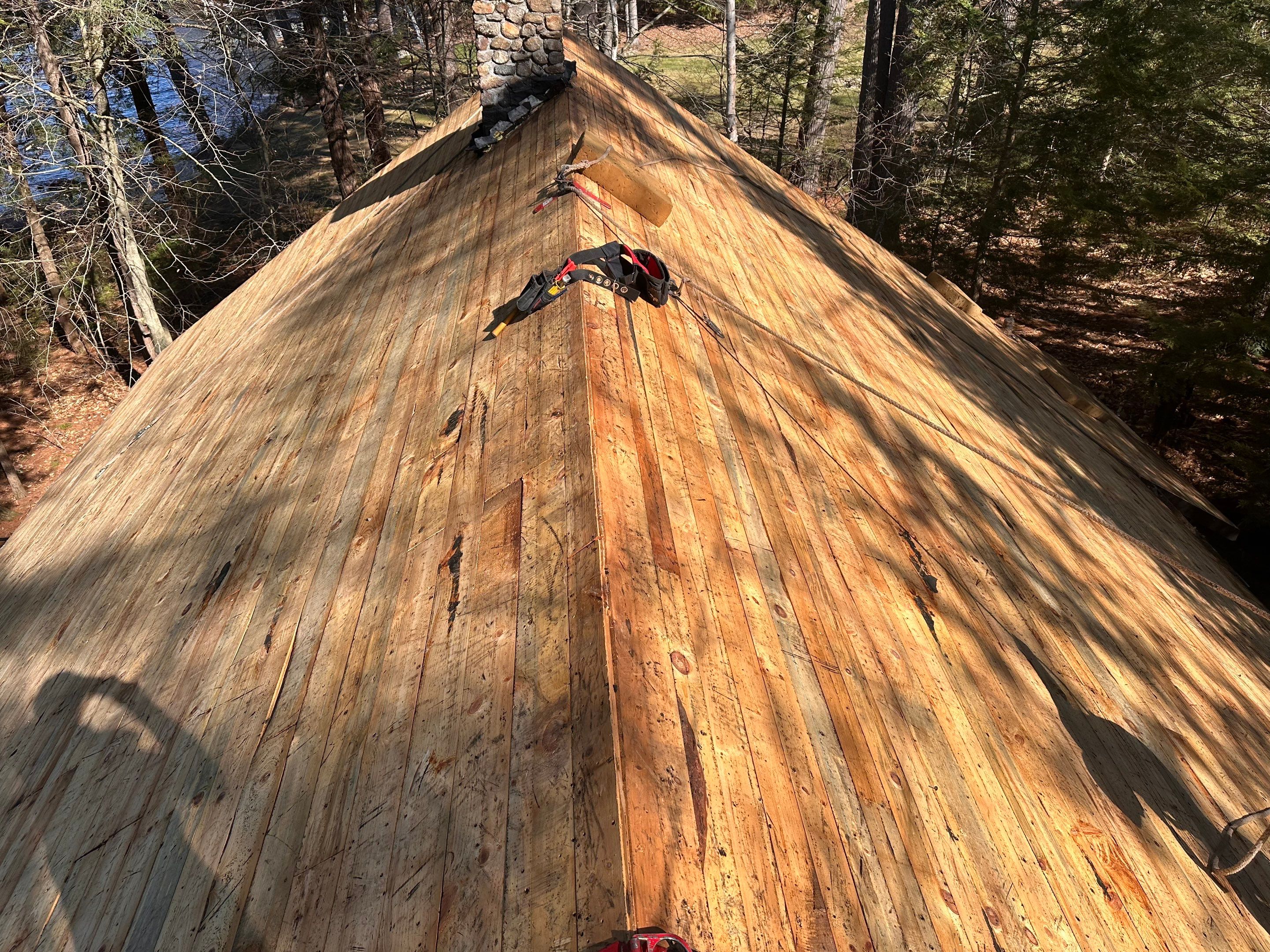Wooden Cabin Exterior Improvements and Outdoor Shower Build in Bristol by Tall pine roofing