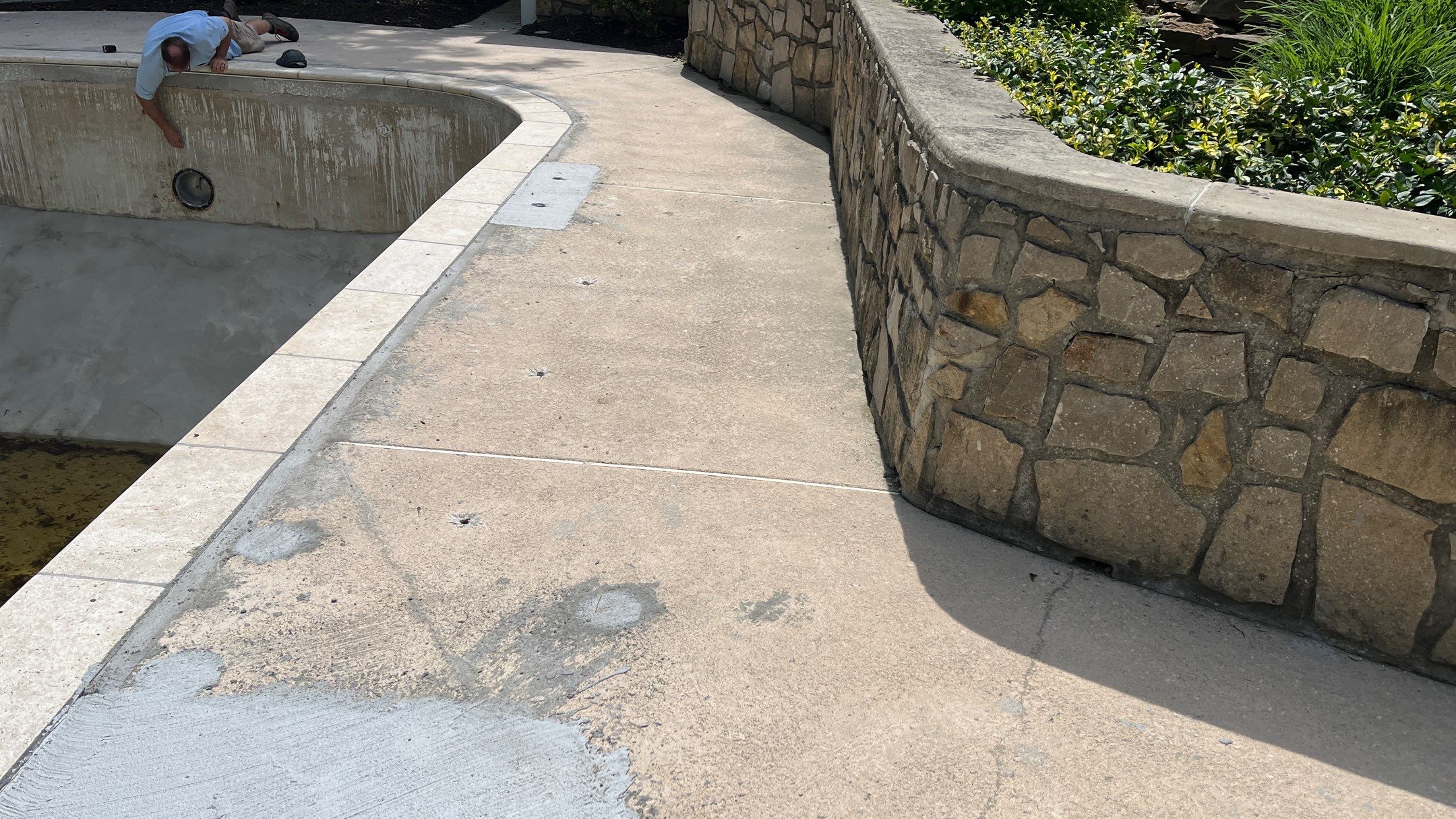 Pool Deck Resurface W/ Custom Scoreline - Olathe, KS by Big Red Decorative Concrete, LLC