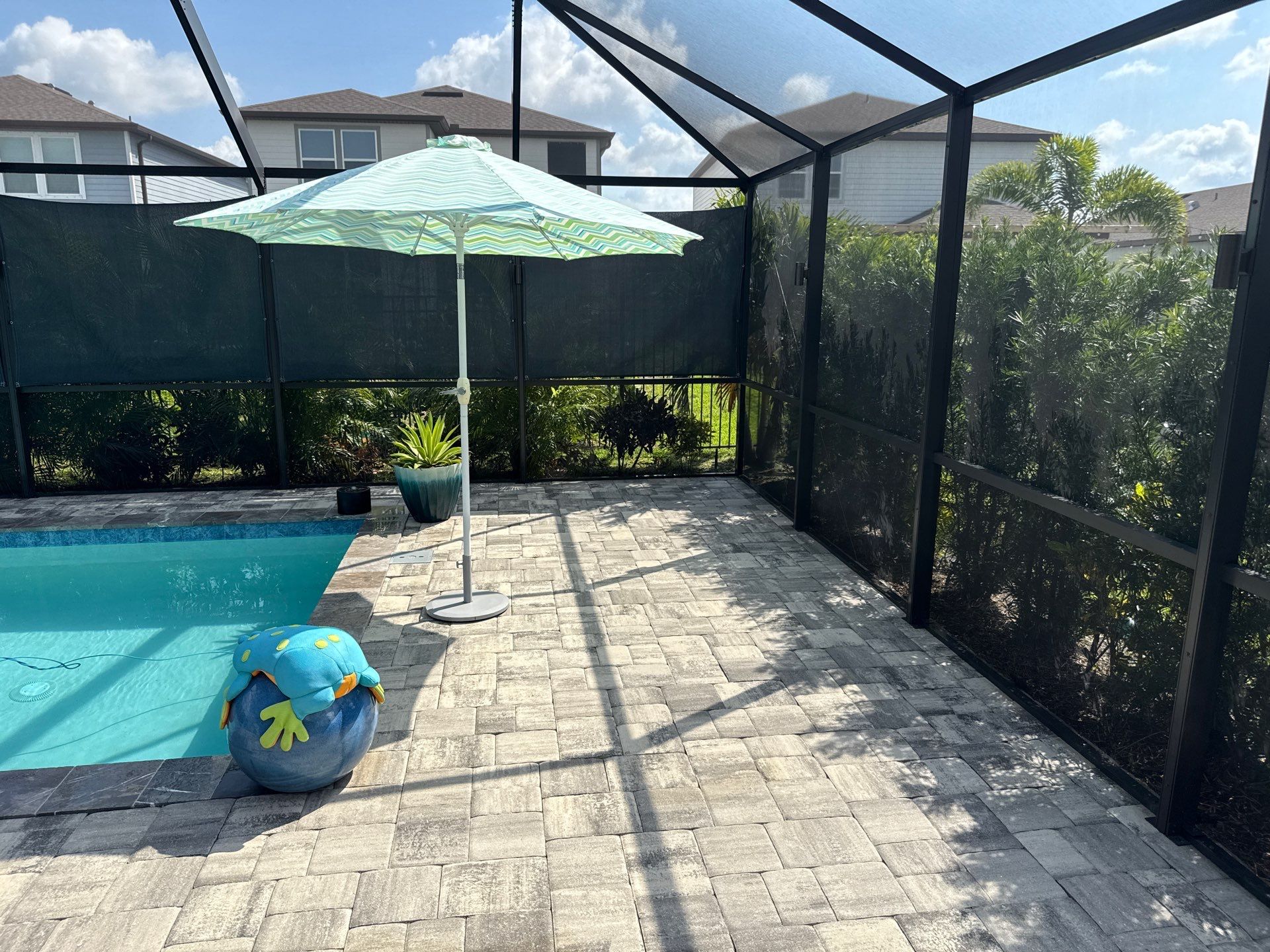 Paver Pool Deck & Screen Enclosure Cleaning – North River Ranch, Parrish, FL by Sunshine AquaWash