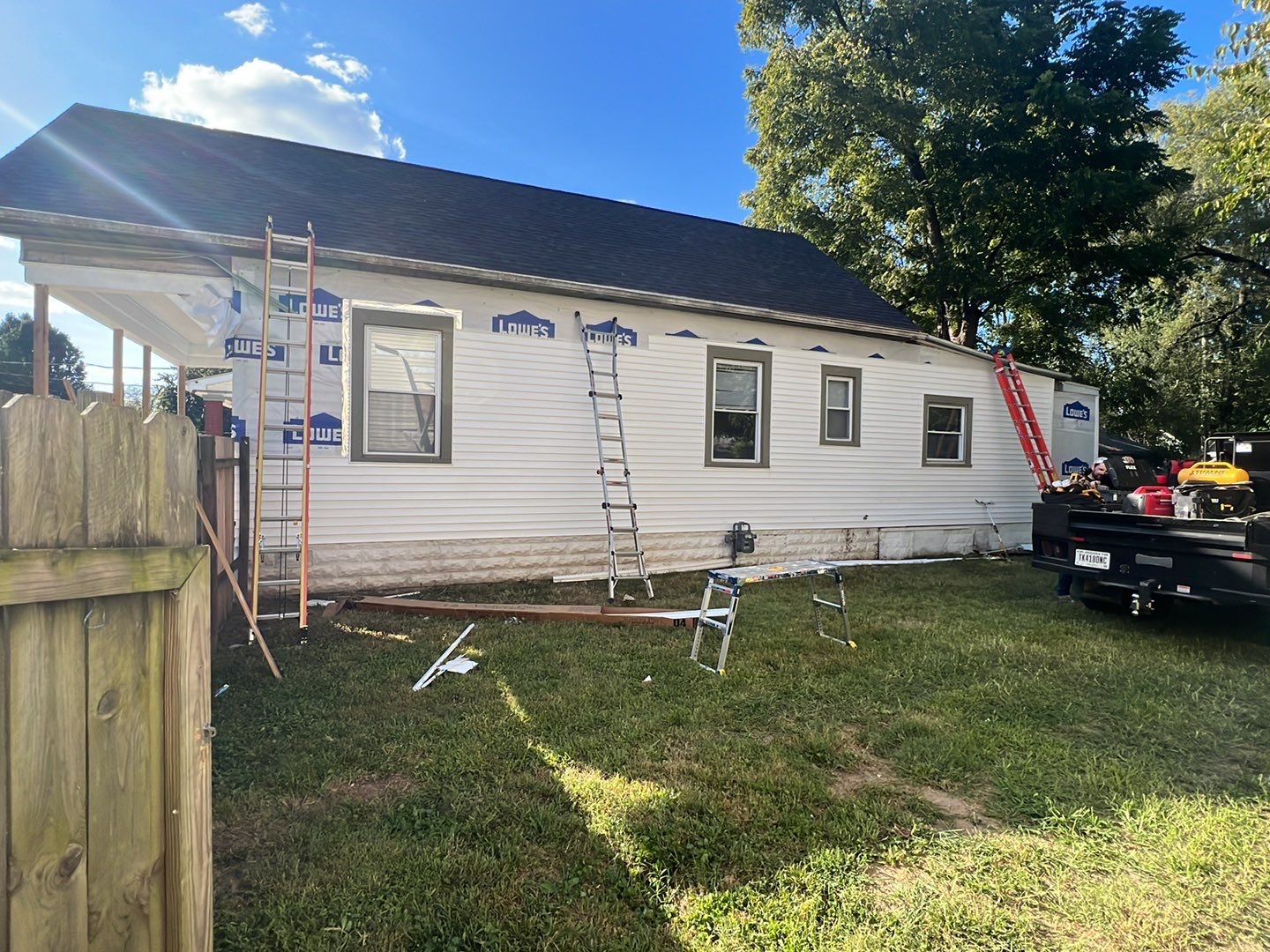 Rental Property Restoration, siding, flooring, gutters, landscaping by Storm Contracting 