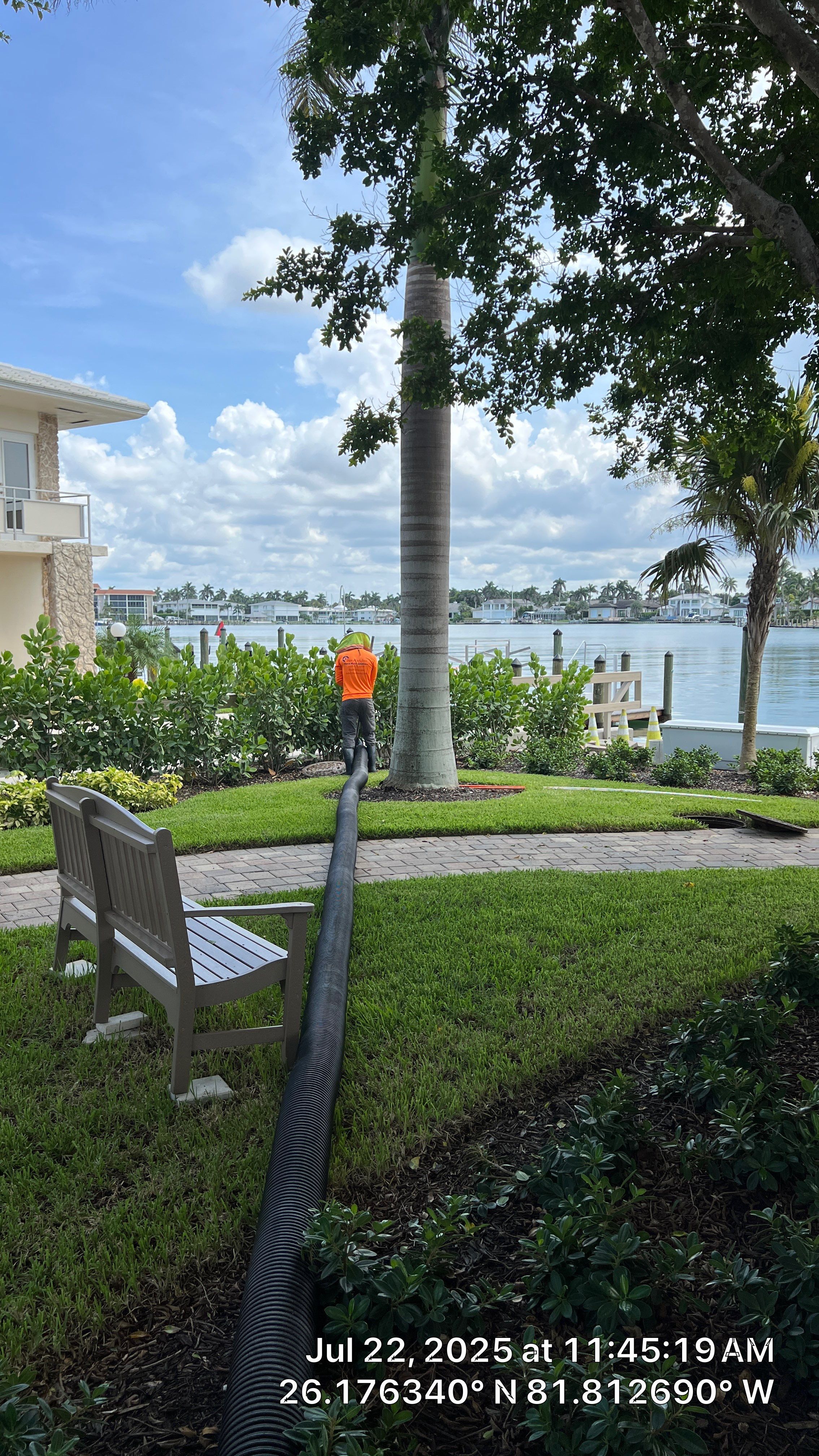 Naples Condo Complex Stormwater System Maintenance and Hurricane Cleanup by APS Power & Water