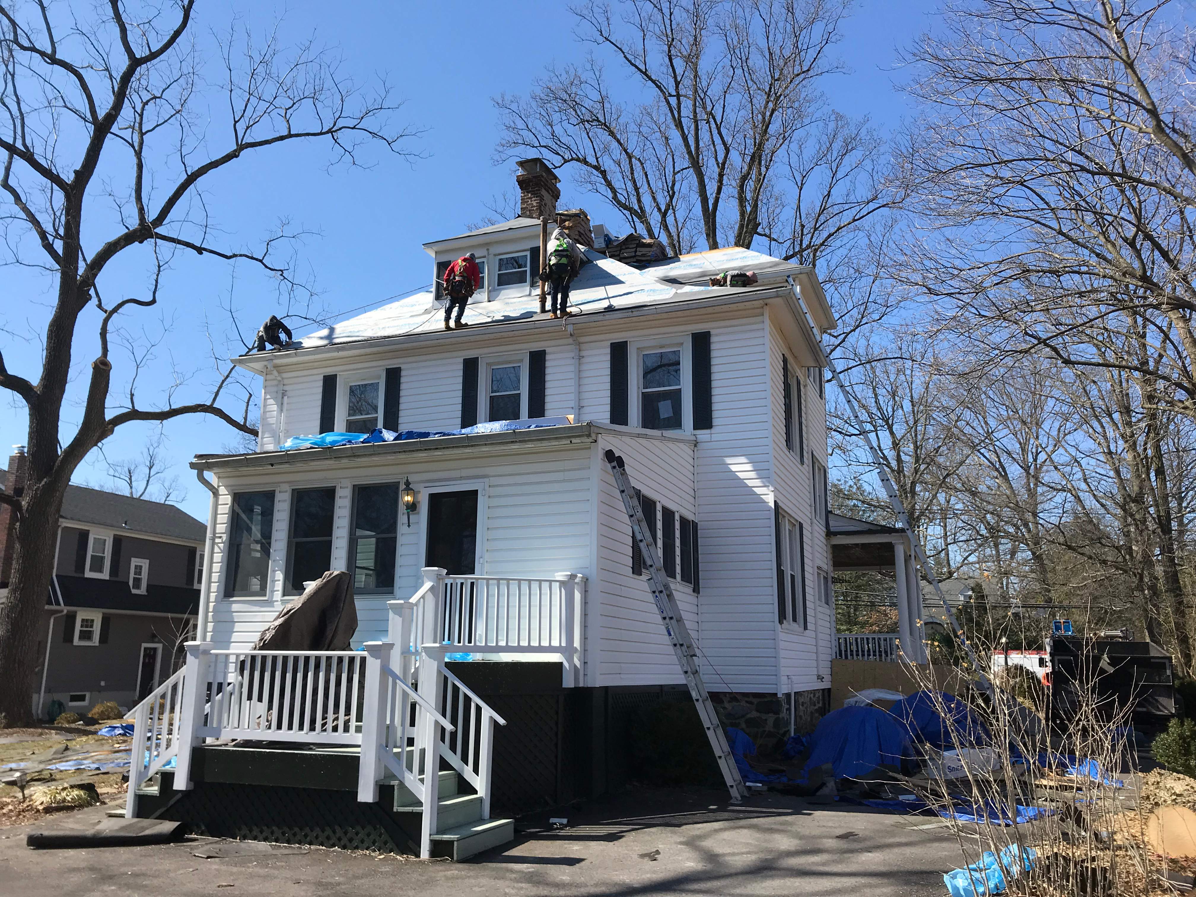 Residential Roofing Installation using Max Def Pewterwood by Alpha Design Services