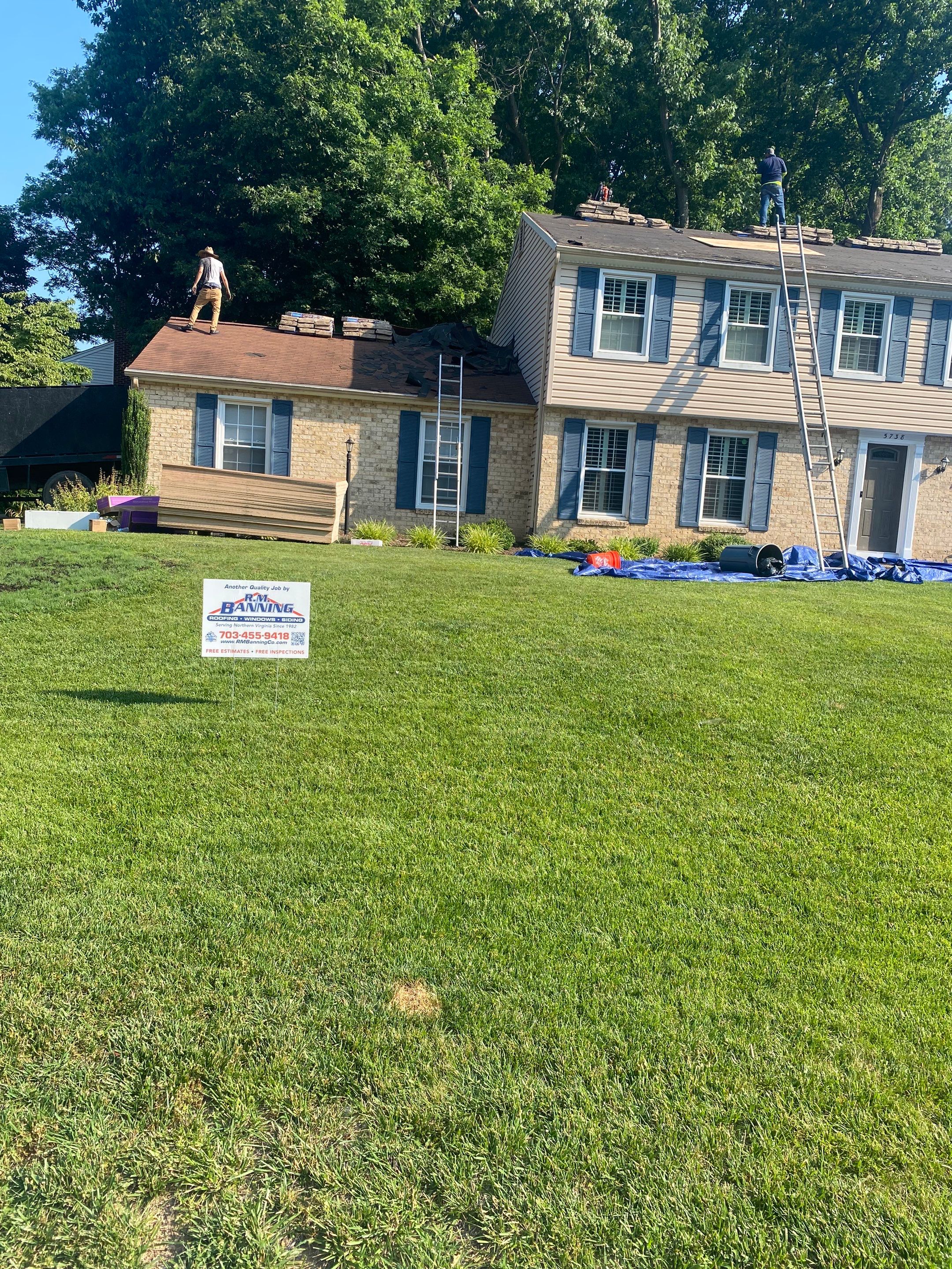 Vienna: Roof Replacement with CertainTeed Landmark Designer Shingles in Moire Black by RM Banning, Inc.
