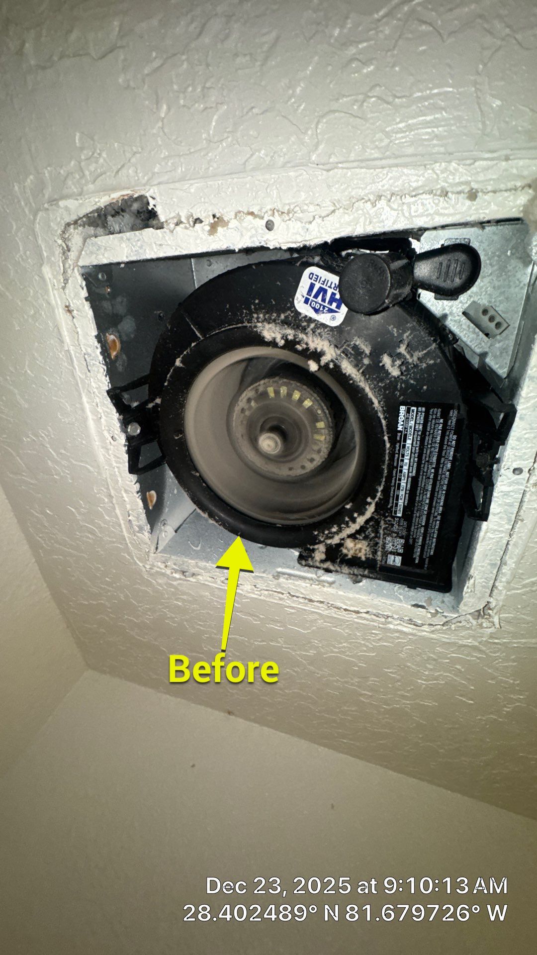 Air Duct Dryer Vent Exhaust Fan Cleaning in Clermont by Hygienic Air, Inc