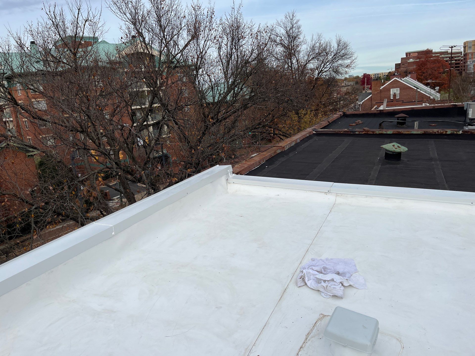 Alexandria: Residential Flat Roof Replacement with Mule Hide TPO Membrane by RM Banning, Inc.