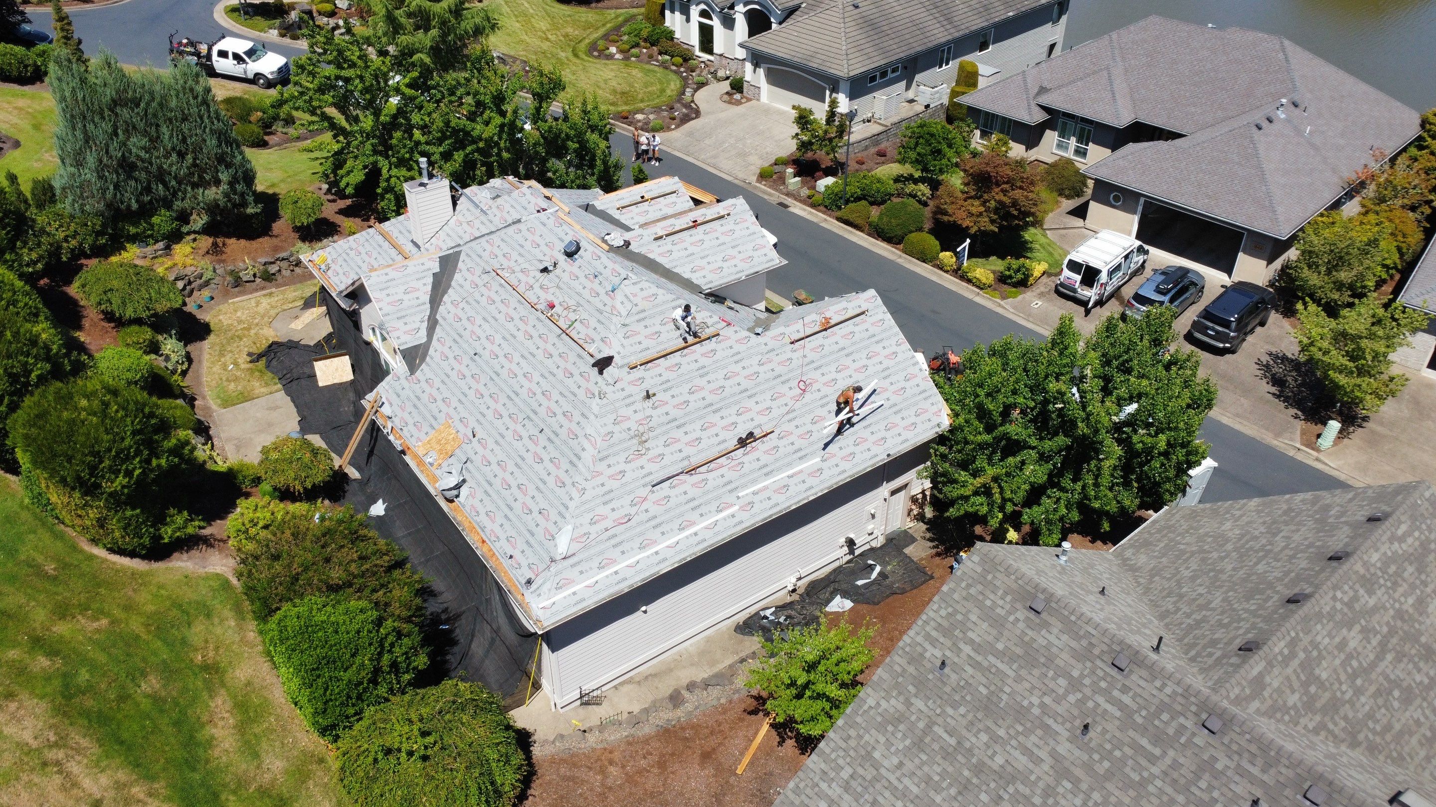 Residential Roofing Installation using IKO Dynasty (Color: Shadow Brown) by Orezona Building & Roofing Company, Inc.
