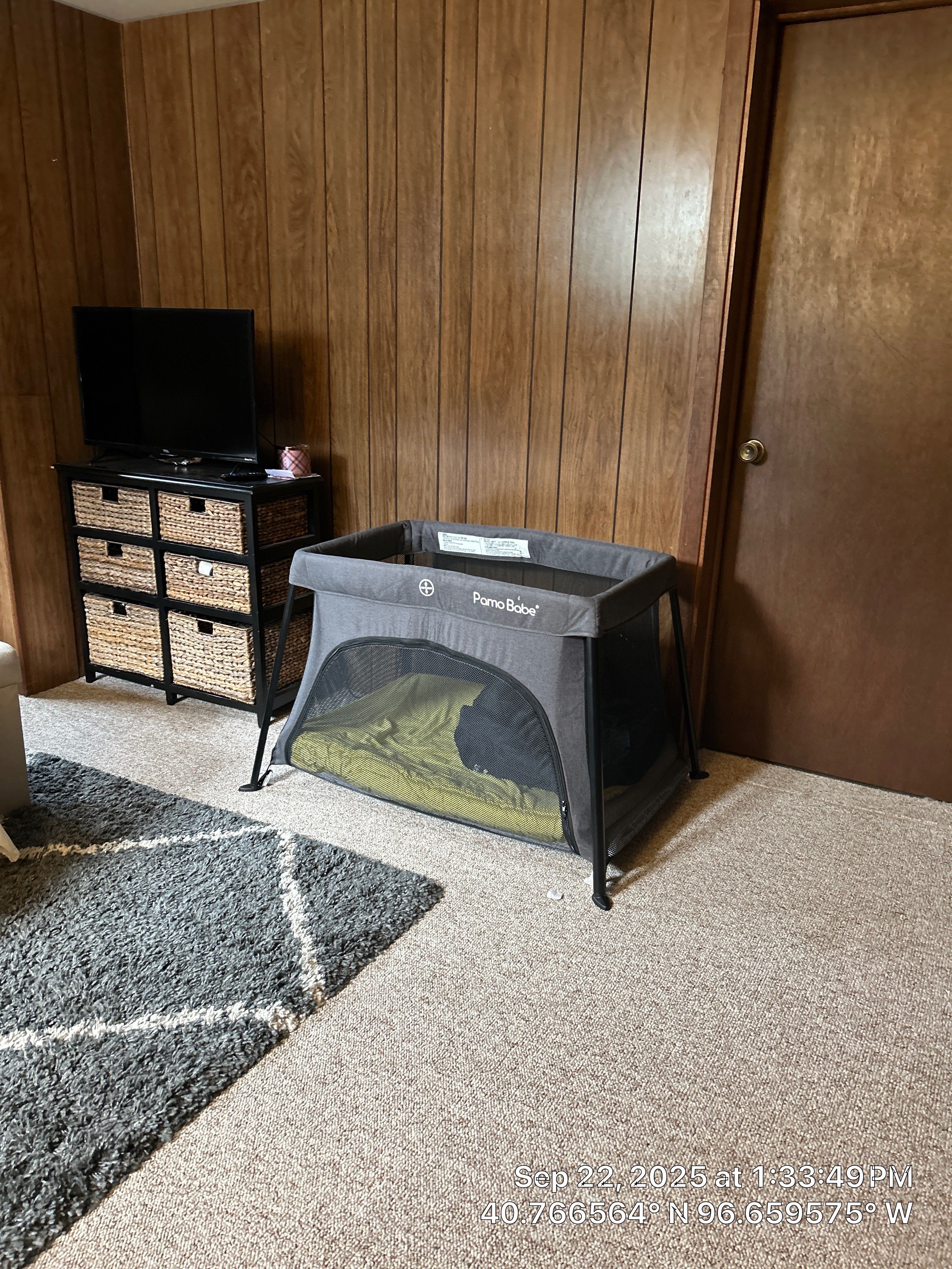 Basement Bedroom Interior Assessment and Ceiling Repair in Lincoln by CompanyCam Sales Demo