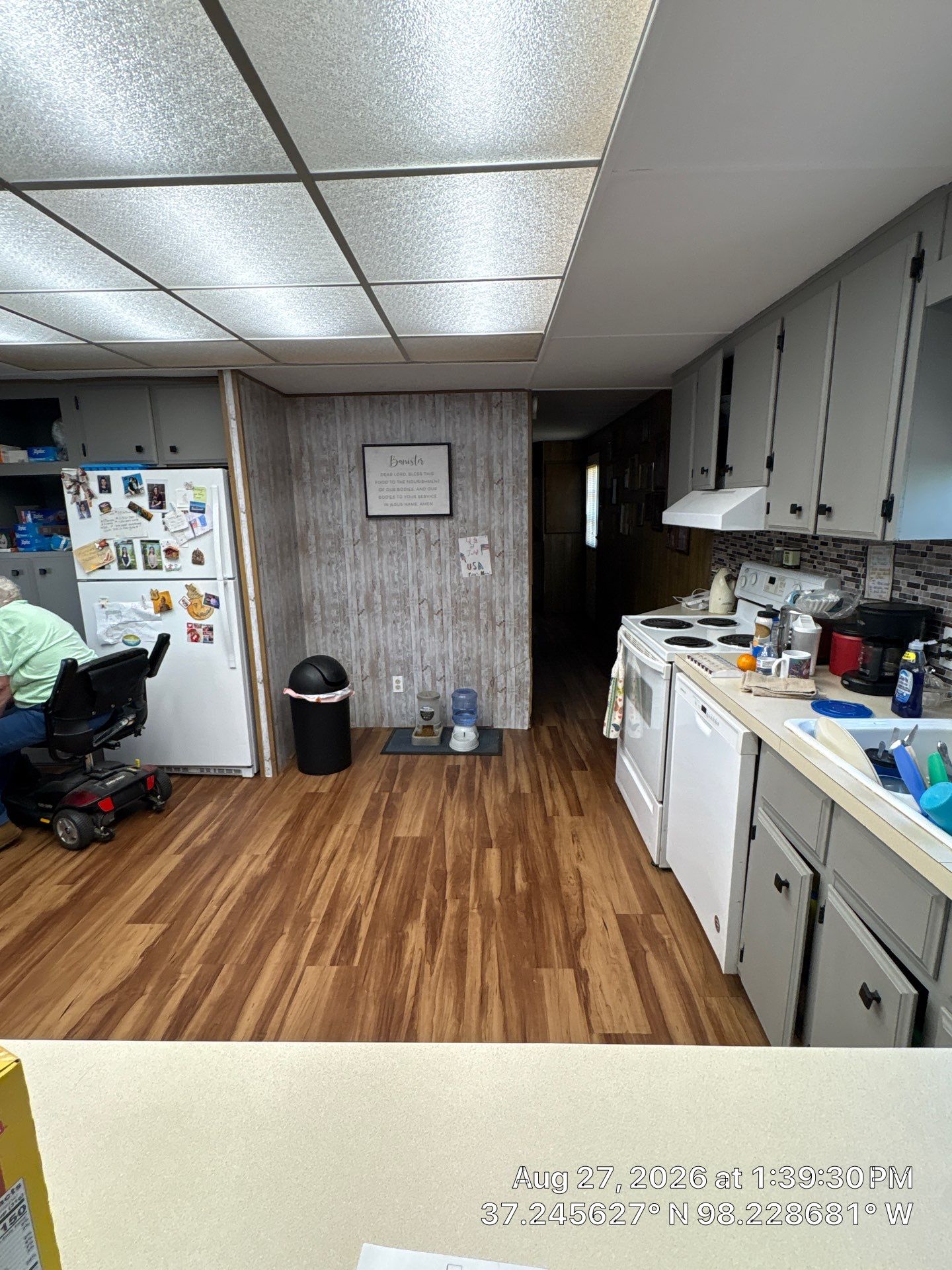 Attica Kitchen Remodel With Grey Cabinets and Mosaic Backsplash by CompanyCam Sales Demo