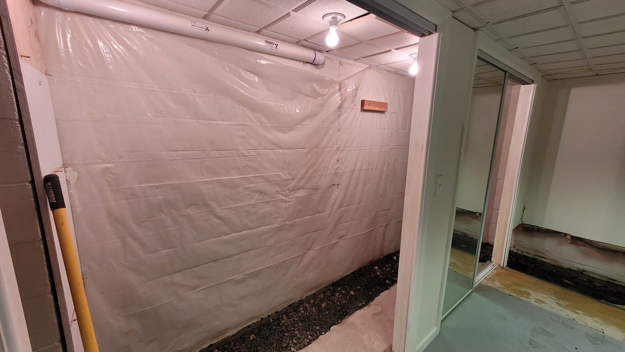 Interior French Drain With Radon Seal & Mold Remediation in Wall Township by Pure Service Pro, LLC 