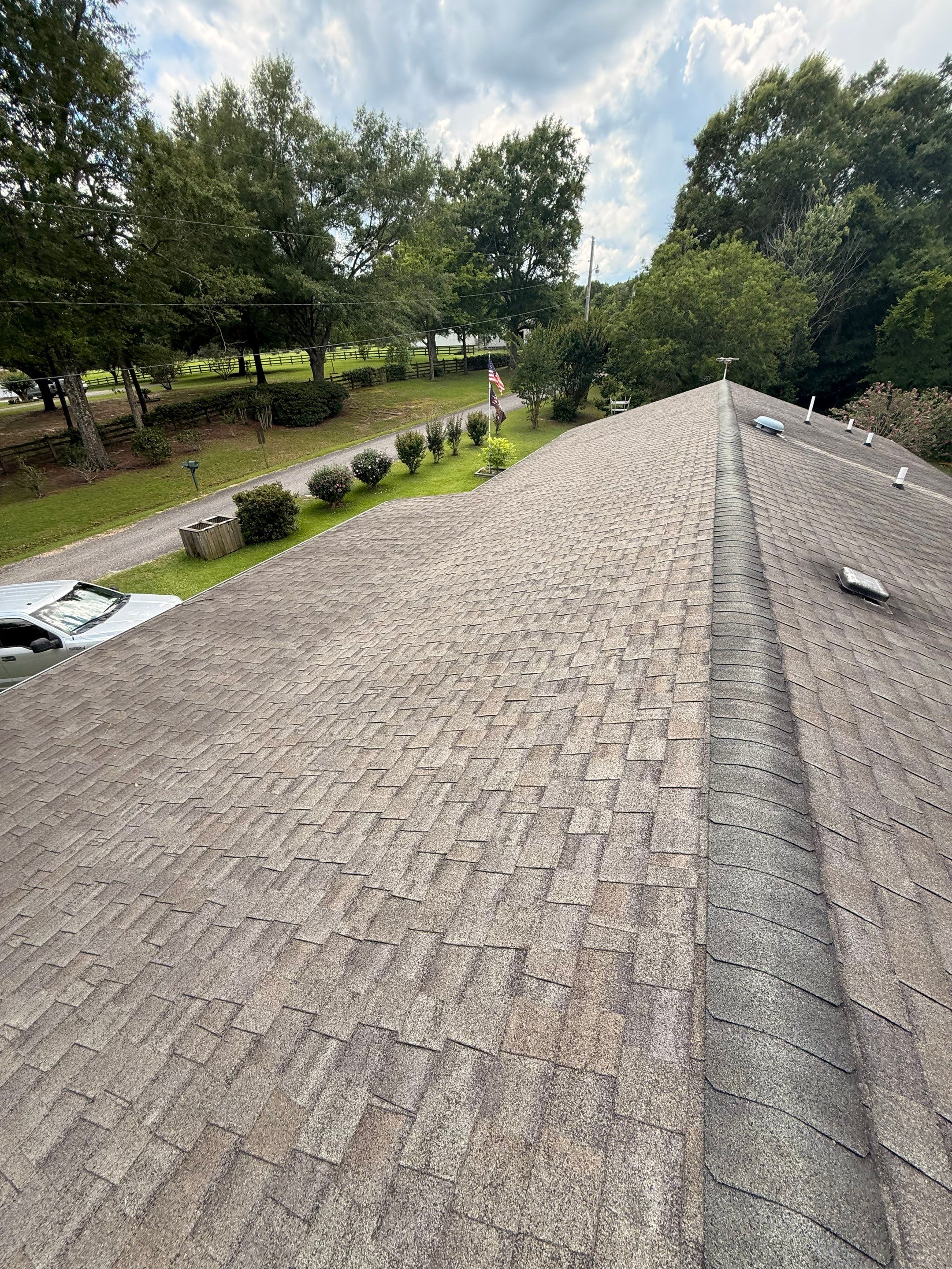 GAF HDZ Barkwood Shingle Roof Replacement - Poplarville, MS by Frontline Roofing