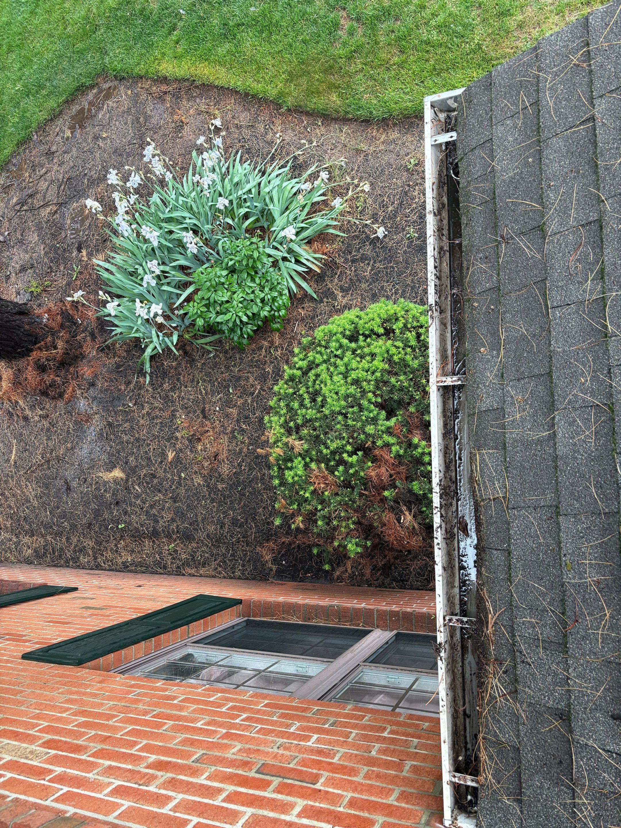 Commercial gutter cleaning Newark after photo with clean gutters