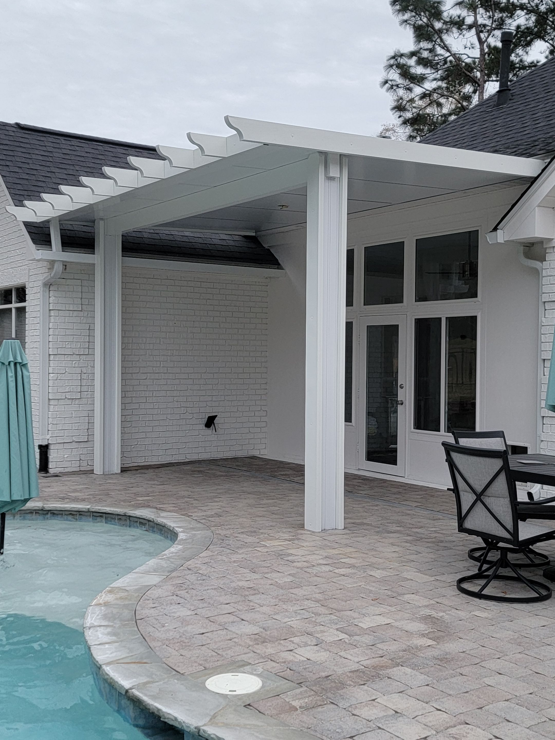 Spanish Fort Pergola Using Colorbeam by Titan Sunrooms