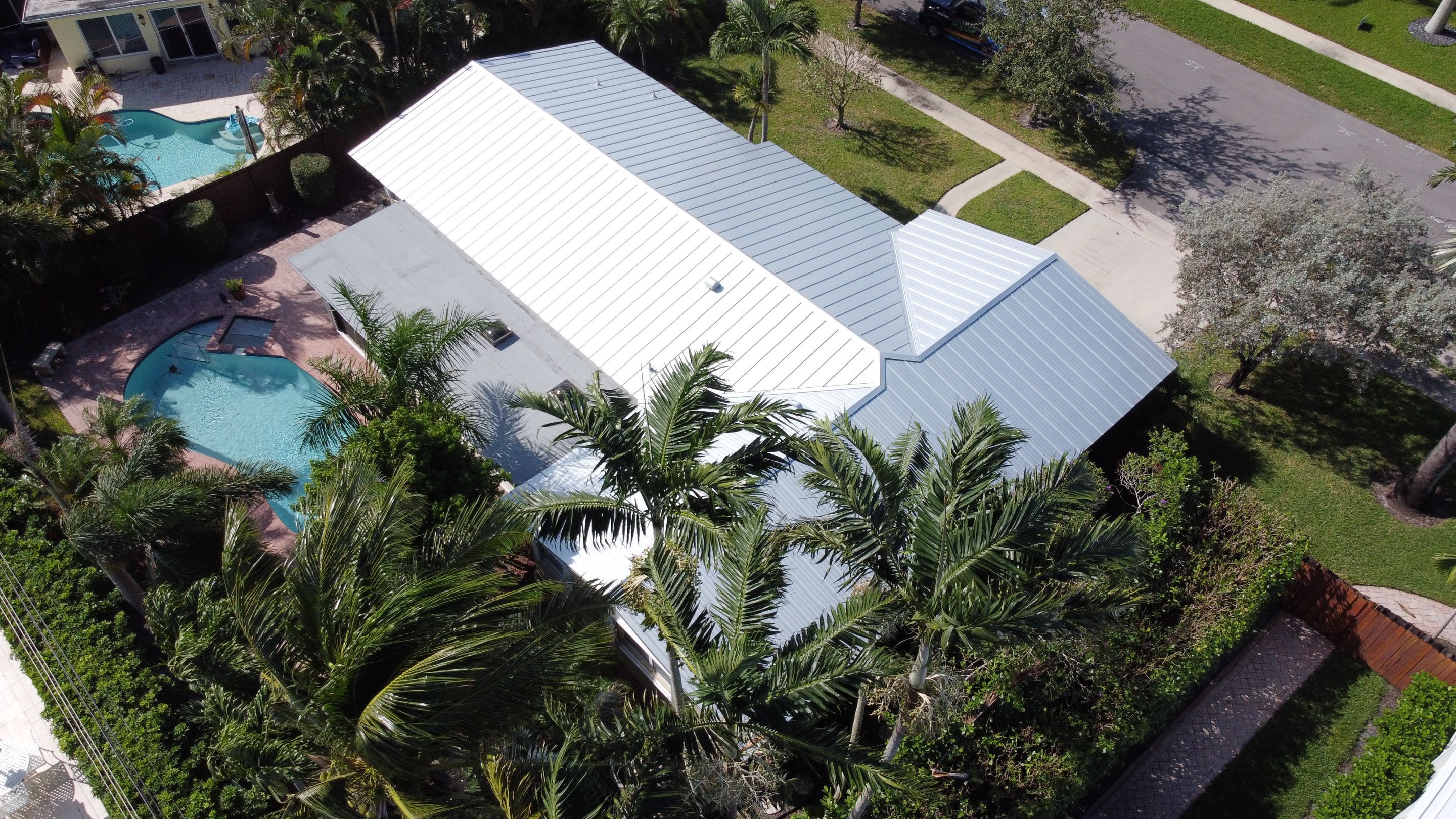 Residential Roofing Installation using 1" Nail strip metal roof by BLUES BROTHERS ROOFING