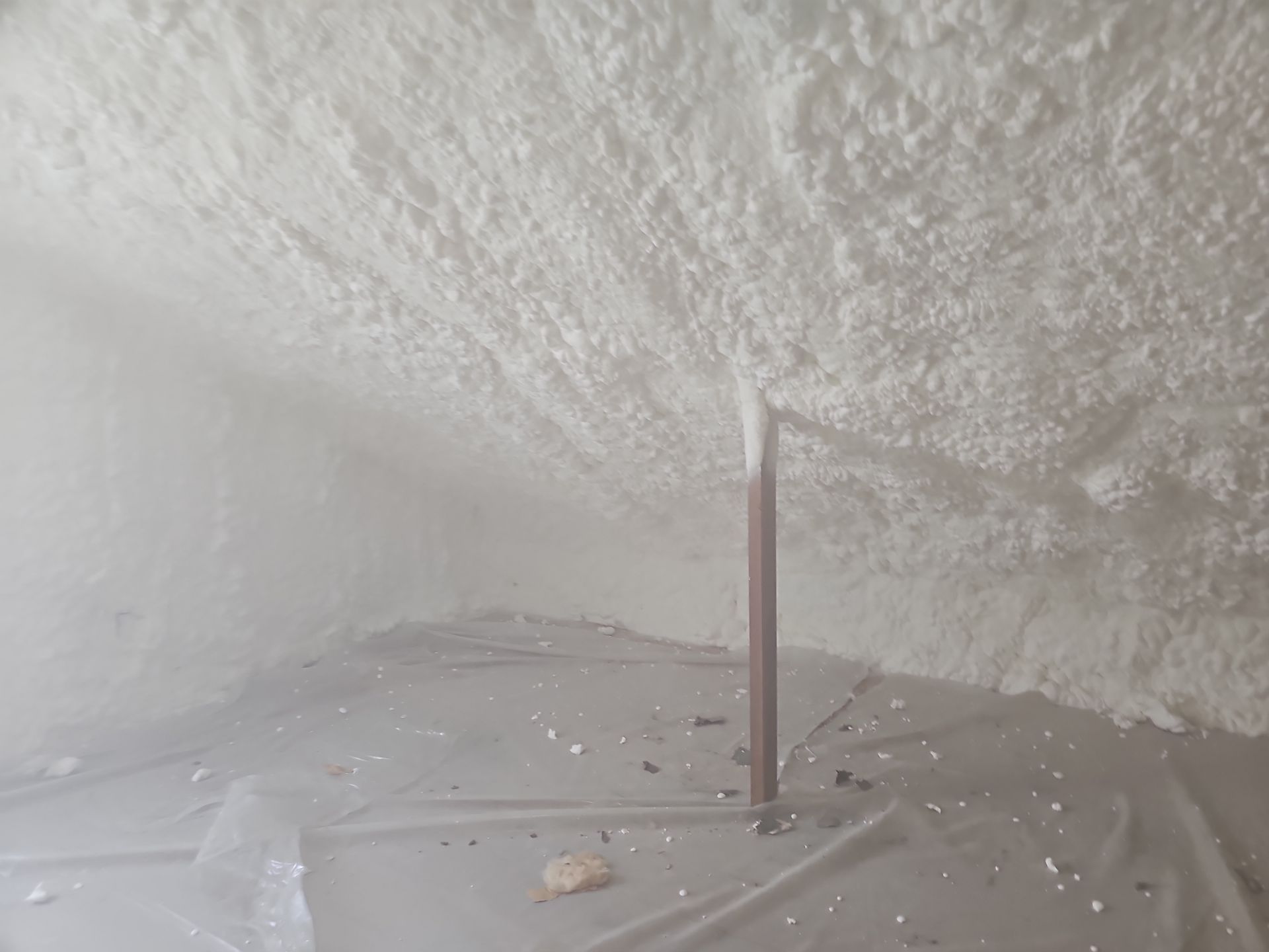 Attic Insulation using open cell spray foam by NYS Foam & Energy