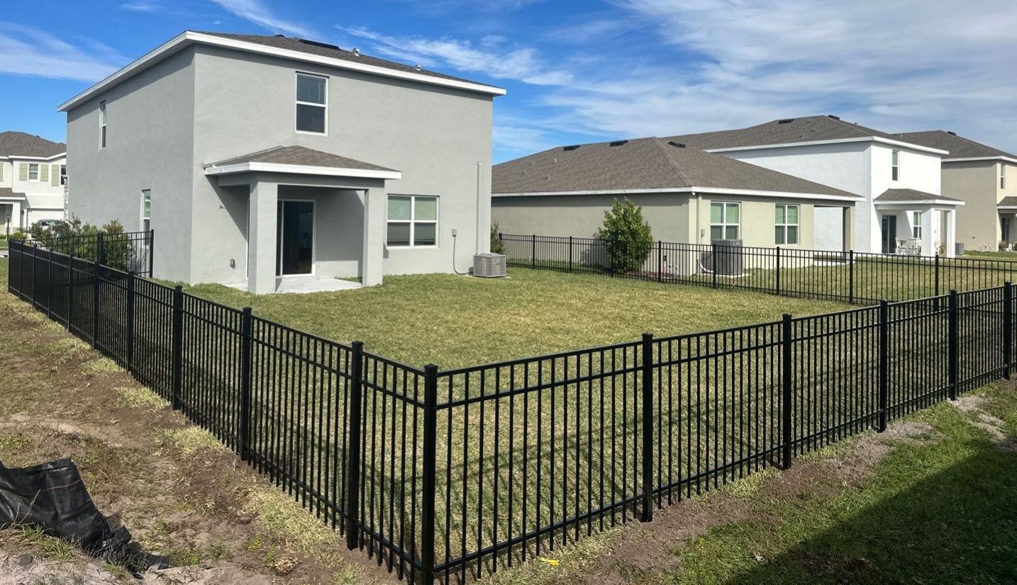 Aluminum Fence Installation using Black 3 Rail Aluminum Fence by Asap fence and gates, LLC