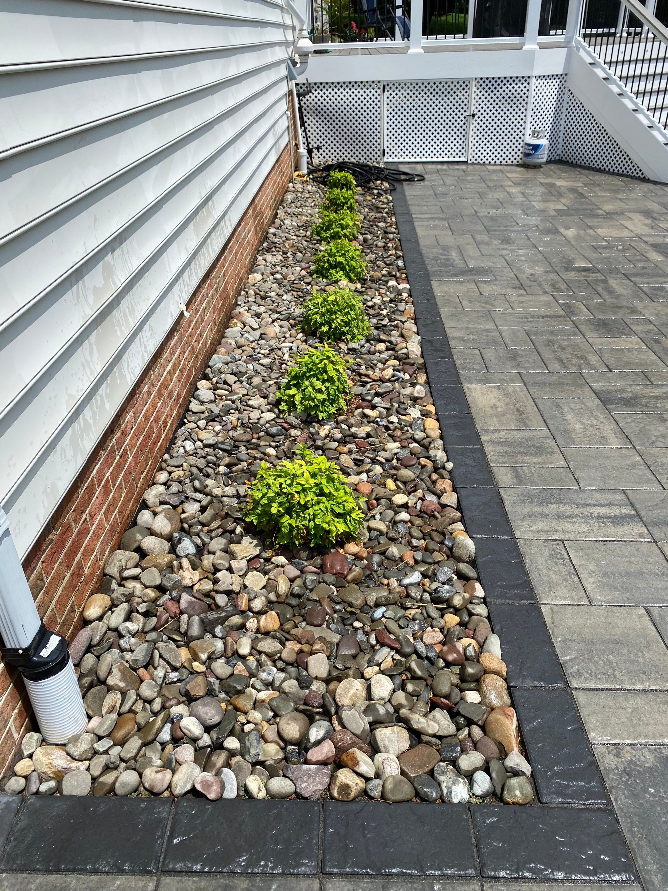 Backyard Transformation using Techo-Bloc Pavers by The Smet Companies, LLC
