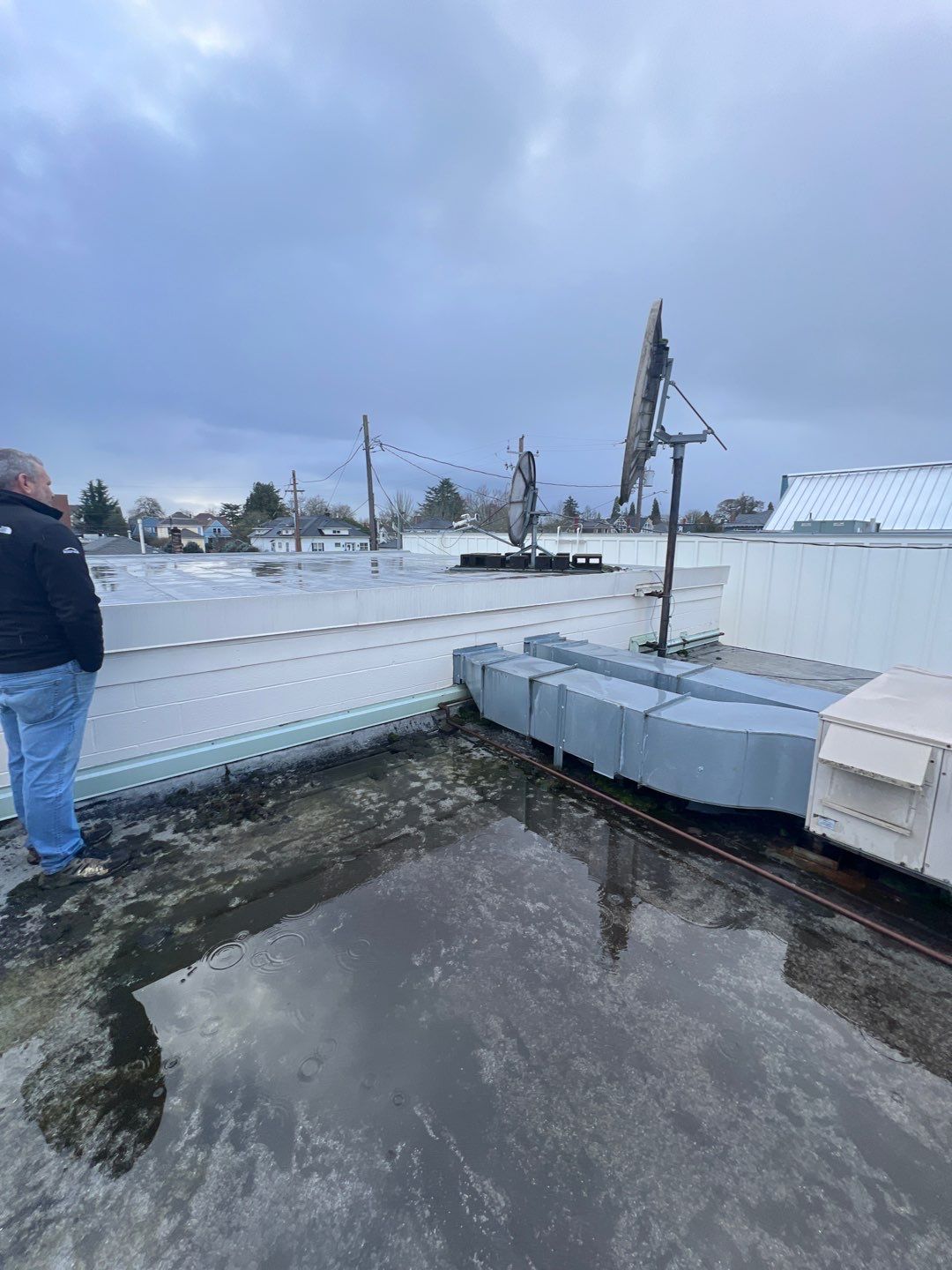 Commercial Flat Roof Installation using GAF 60Mil TPO  by Orezona Building & Roofing Company, Inc.