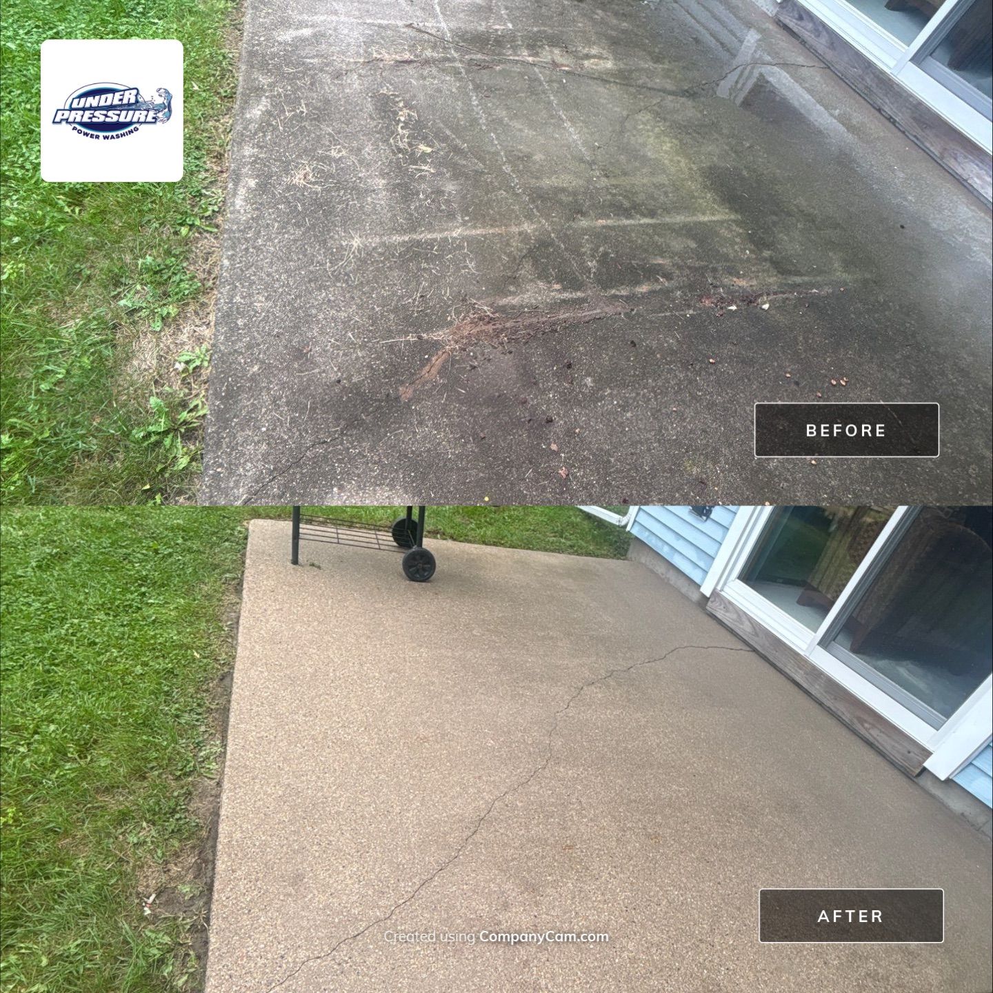 Professional Vinyl Siding and Concrete Patio Cleaning in McFarland by Under Pressure Power Washing 