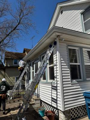 Turtle Shell gutter protection installation in Aurora, IL 60505, photograph 20