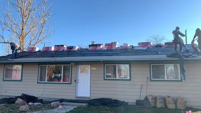 Boise single level roofing installation using Owens Corning Oakridge in Estate Grey
