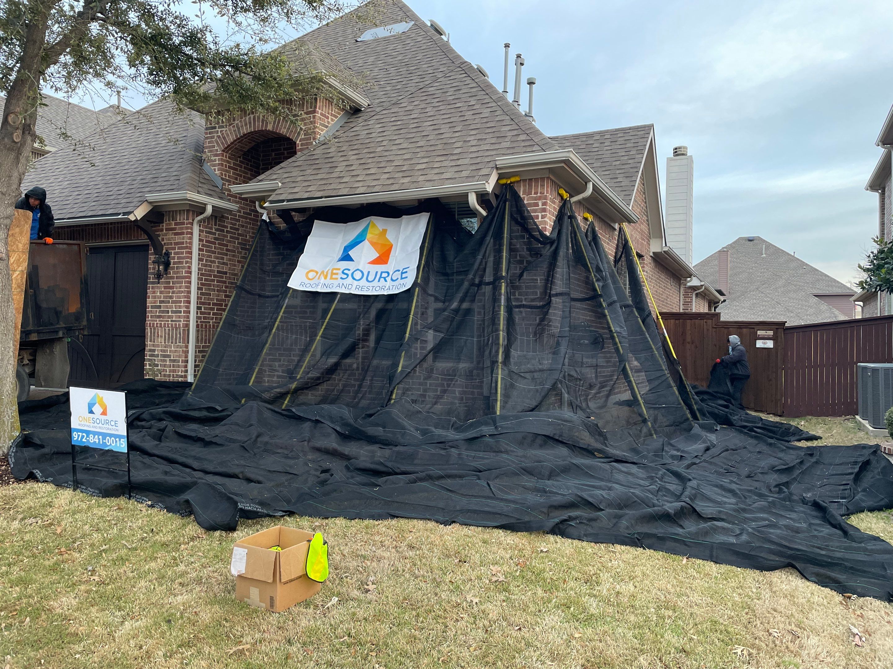 Residential Roofing Installation using CertainTeed Landmark MaxDef Weathered Wood by OneSource Roofing and Restoration