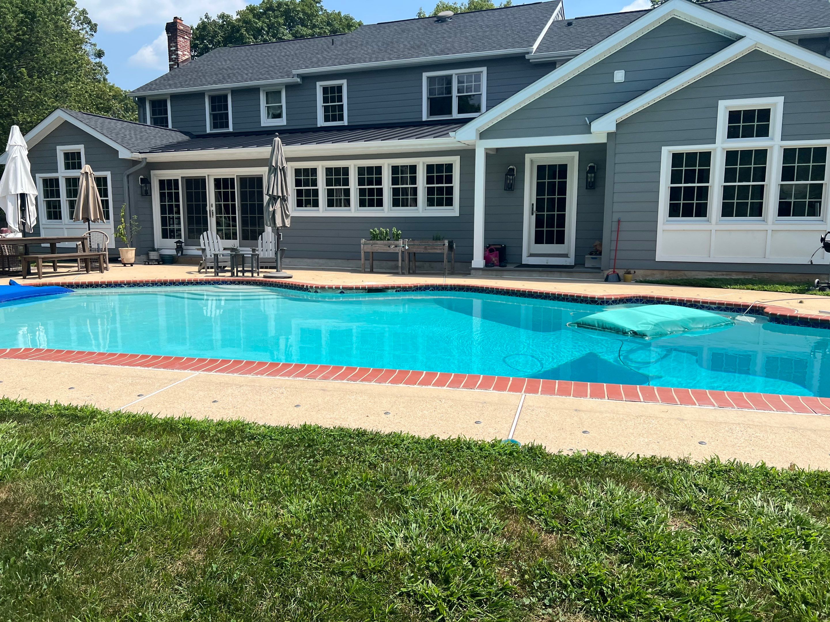 Stamped Concrete Pool Deck - Yardley by Architectural Concrete Design
