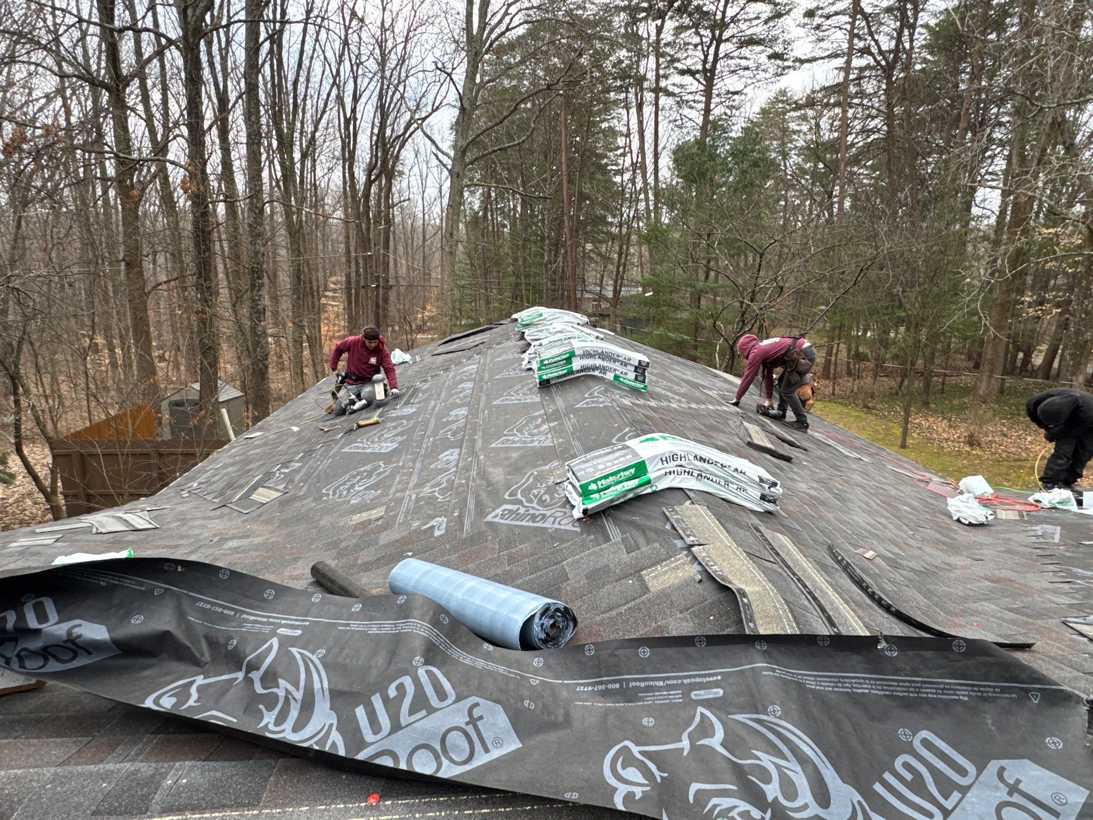 Residential Roofing Installation using Malarkey Vista AR Shingles (Black Oak) by Koontz Construction