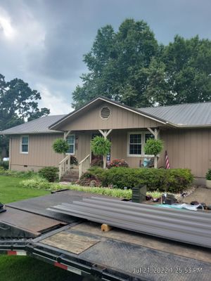 Residential Roof Remove and Replace using Low Rib Metal Roofing Panels