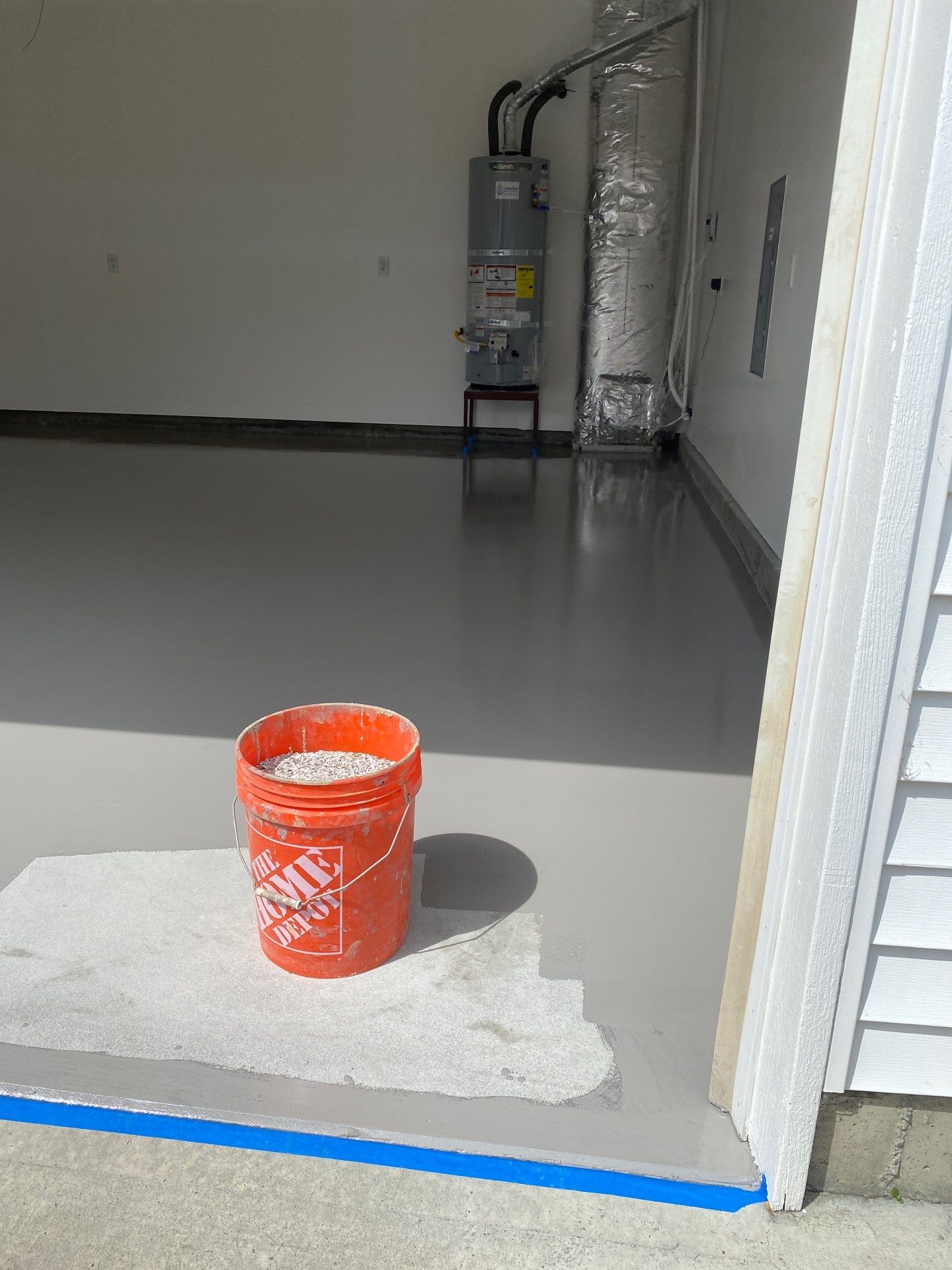 Garage Transformation using Claystone Hybrid by Croc Coatings, LLC
