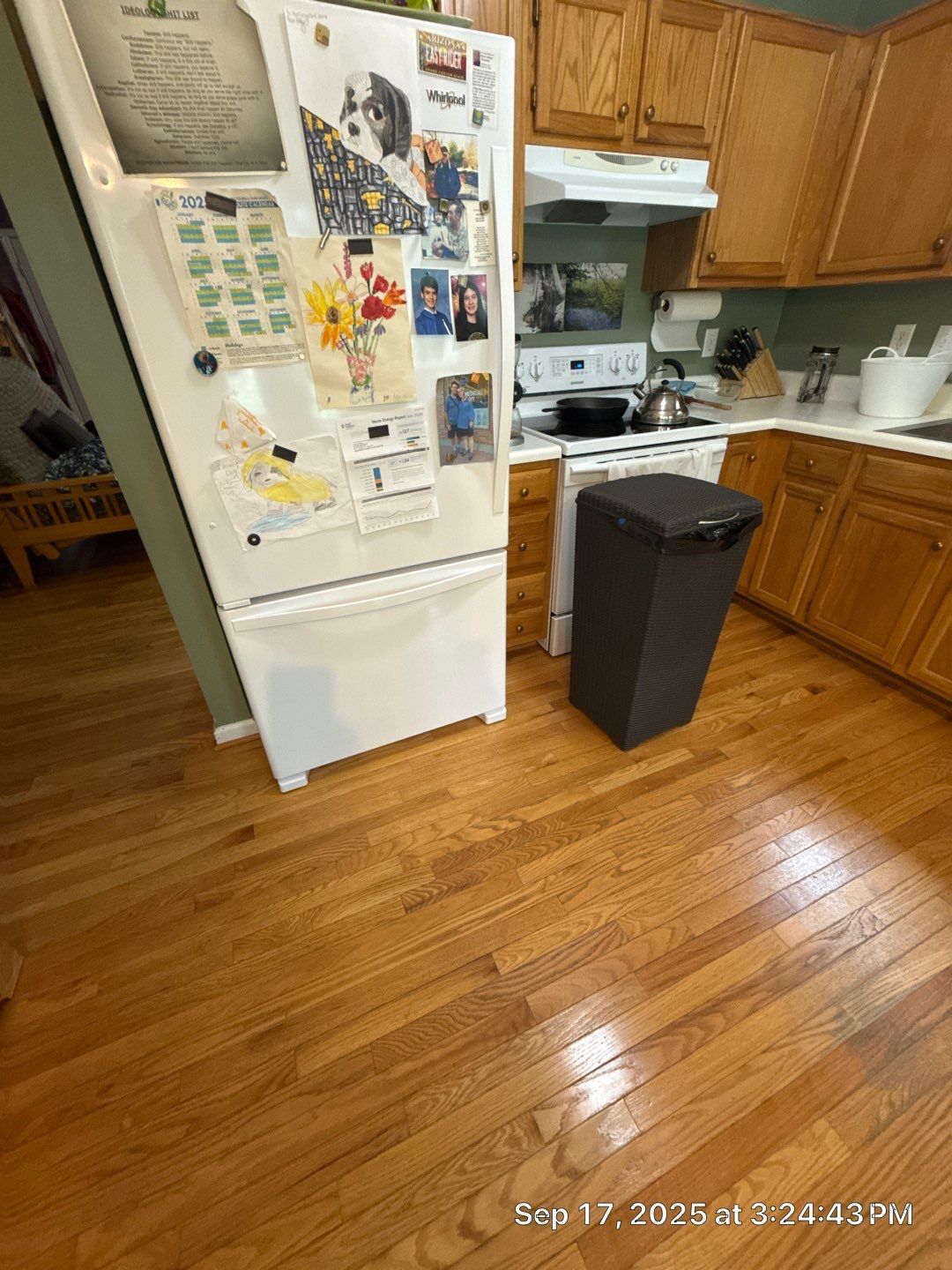 Refinishing an old Bruce prefinished hardwood floor by Accent Custom Floors