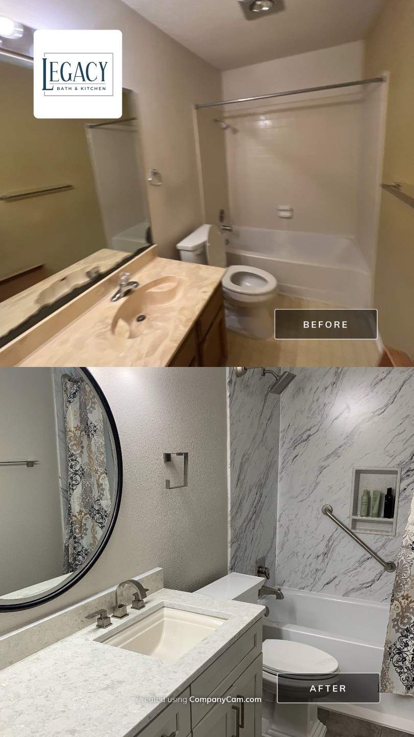 Hillside Ridge Small Bathroom Update by Legacy Bath and Kitchen 