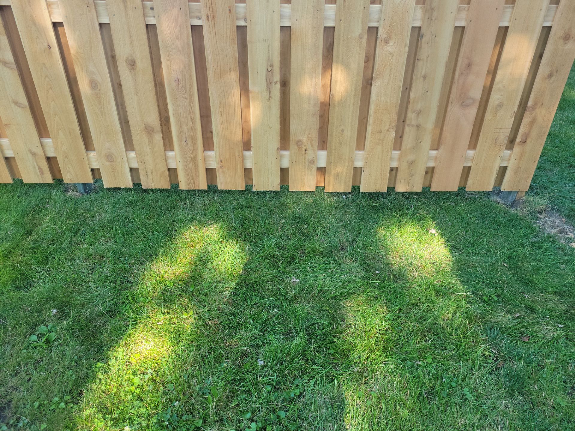 Unstained Cedar Wood Privacy Fence Installation in Cedar Falls by Perfect Picket Fence and Stain