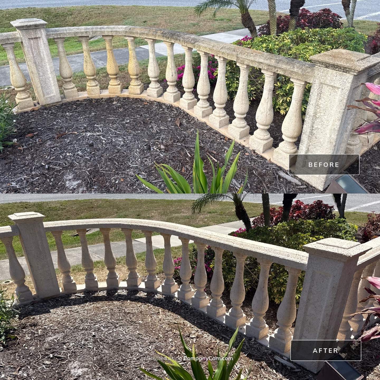 Decorative Wall & Entrance Sign Cleaning | Timberly Community | Parrish, FL by Sunshine AquaWash