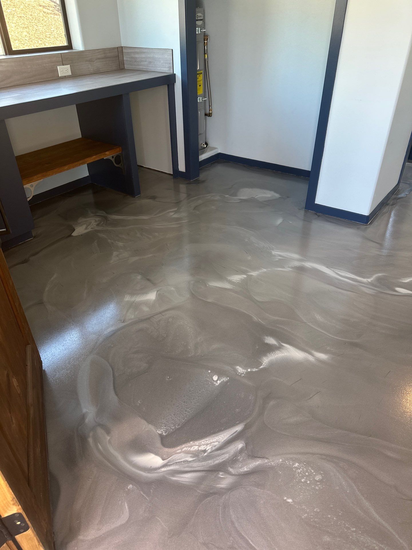 Metallic Epoxy Interior Floor Installation for Paso Robles Cottage by MGP Coatings