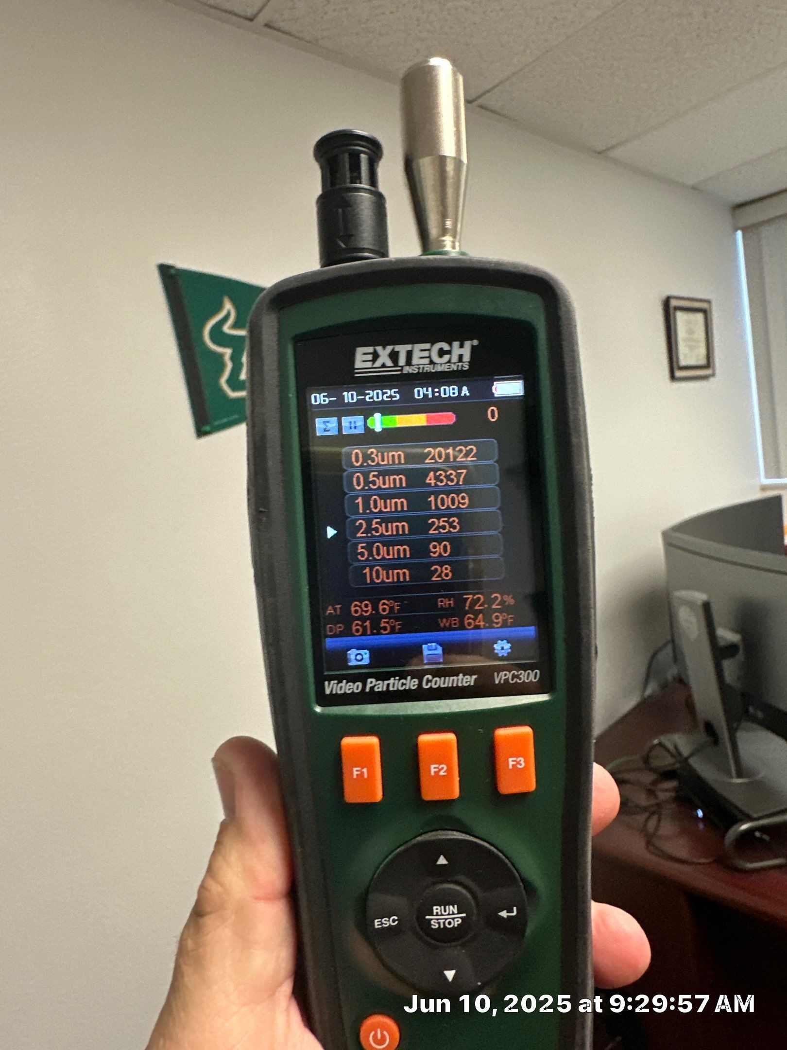Mold testing in a commercial building by Building performance Solutions LLC
