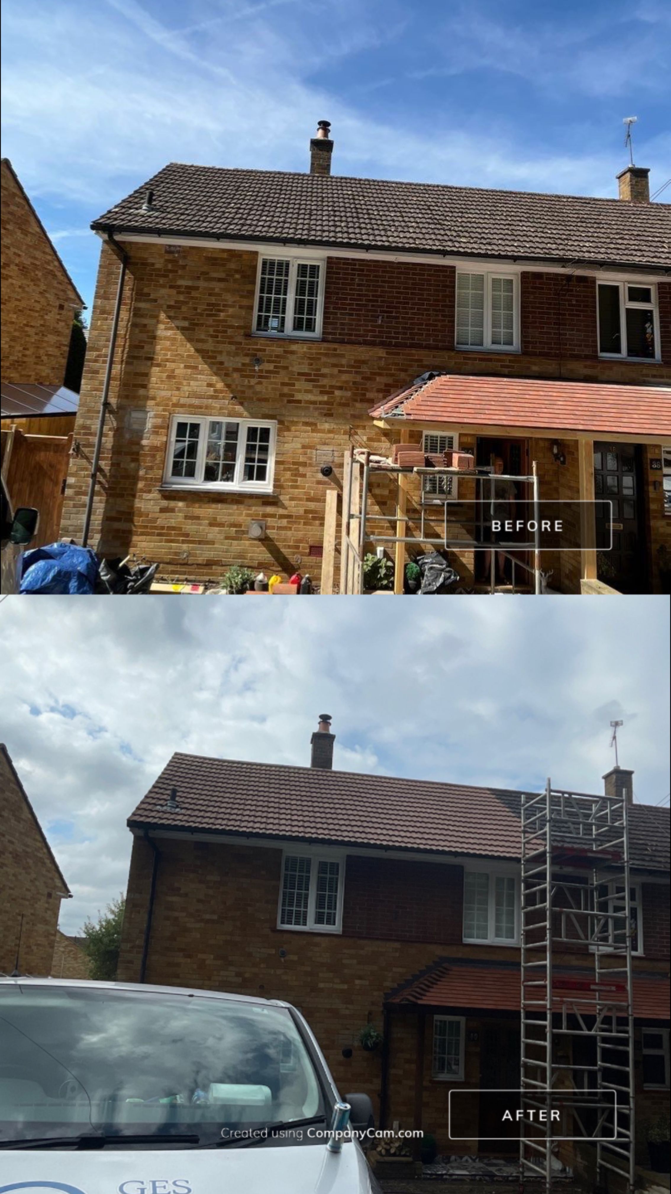 Roof Clean  - Moss Removal - Gutter Clean using Honda 15lpm Low Pressure Washing Machine by Ges Exterior Cleaning ltd