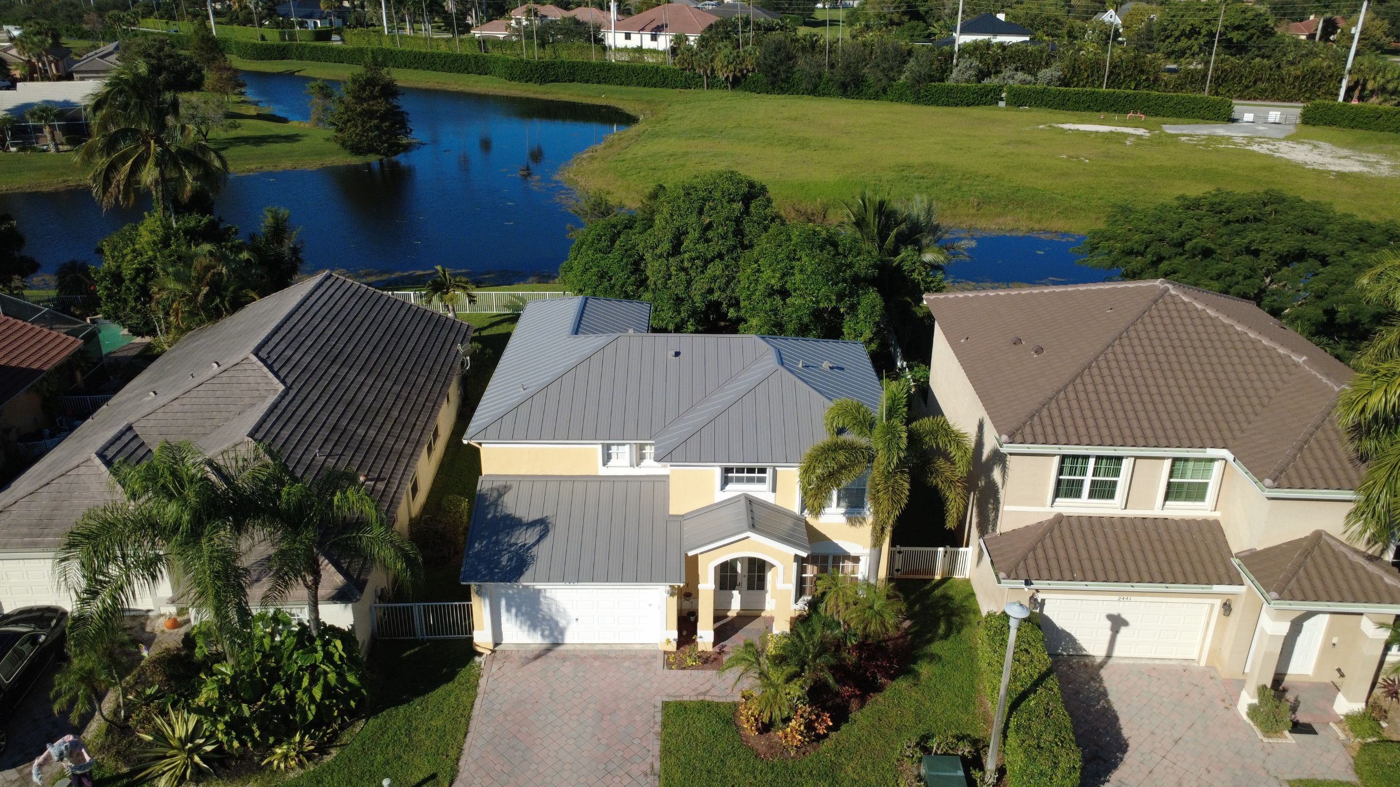 Residential Roofing Installation using 1" Nail strip metal roof by BLUES BROTHERS ROOFING