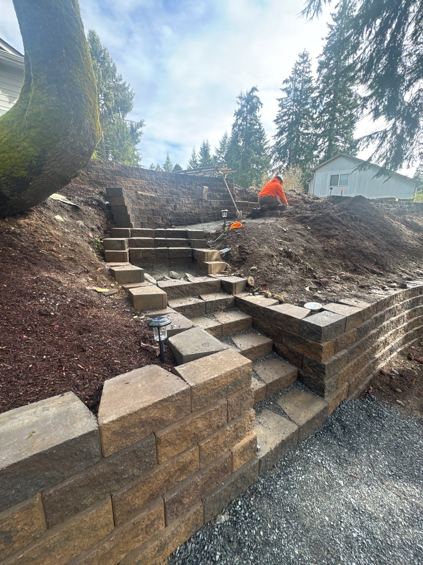 Retaining Wall and Backyard Renovation | Everett  by Jireh Asphalt & Concrete Inc 