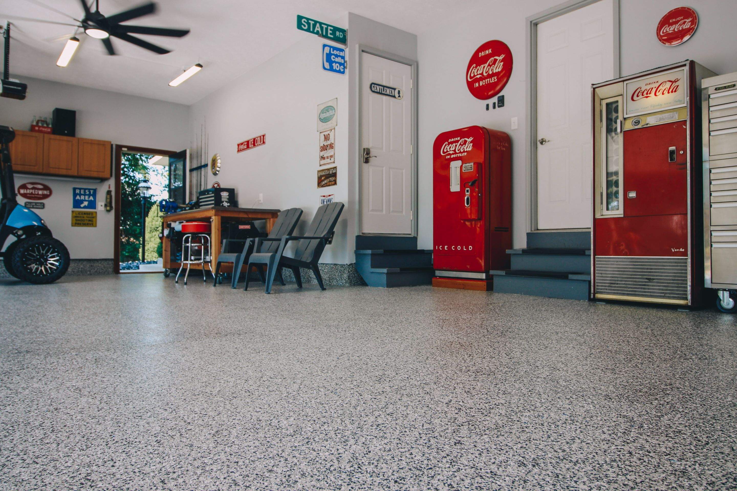 Garage Floor using Domino by Your1DayFloor.com
